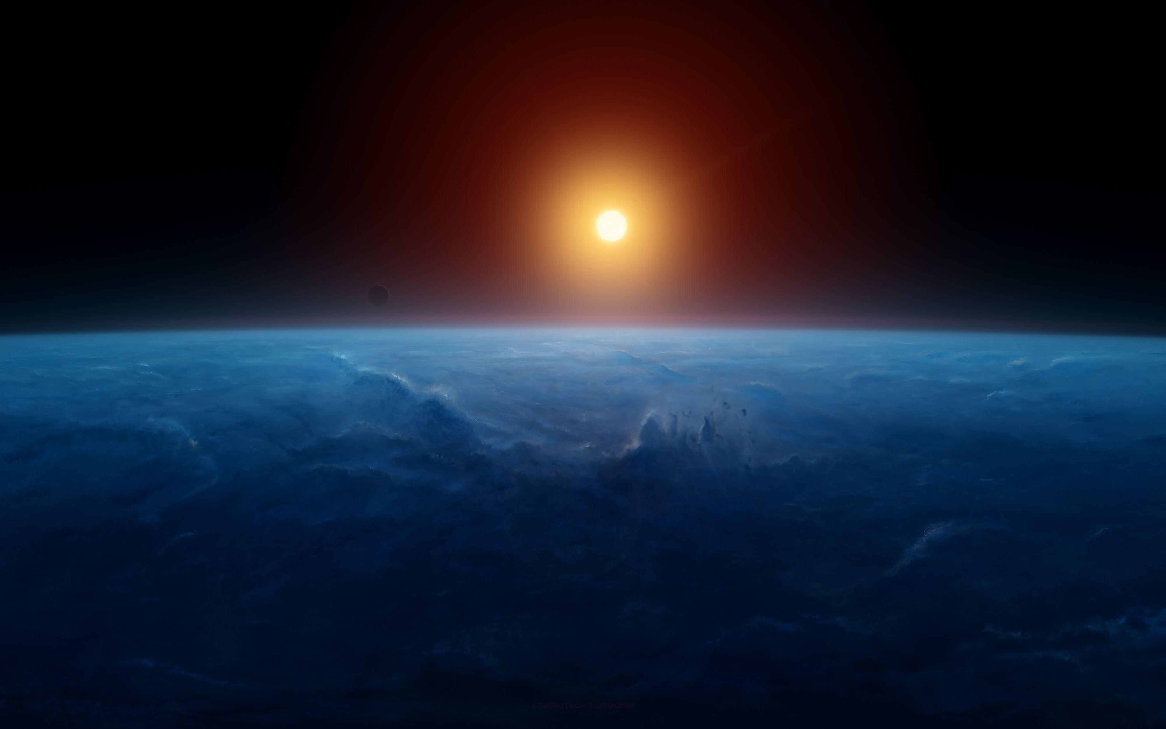 4000x2500 Wallpaper 4k Sunrise Horizon Earth 4K 8K Deer, Earth, Horizon, sunrise