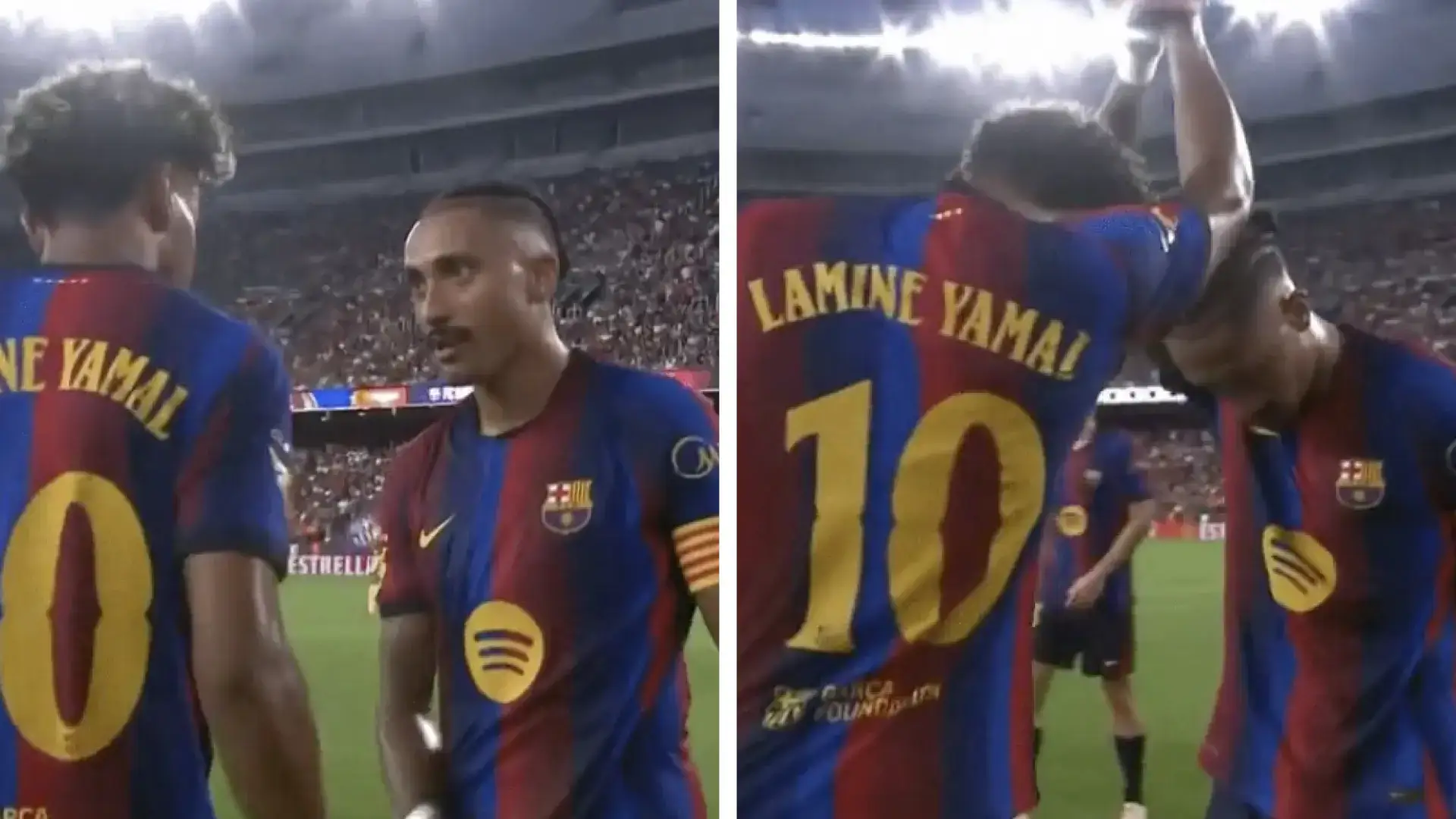 1920x1080 Raphinha revives iconic celebration with Lamine Yamal after scoring penalty vs Al Ahly