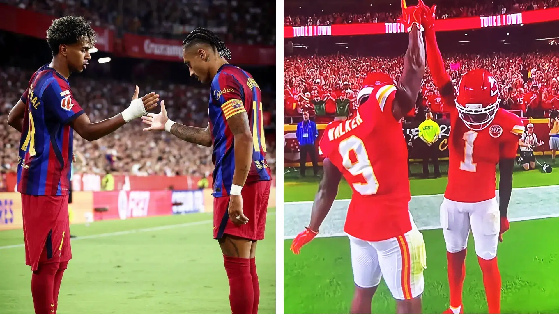 1920x1080 Lamine Yamal and Raphinha's celebration reaches the NFL