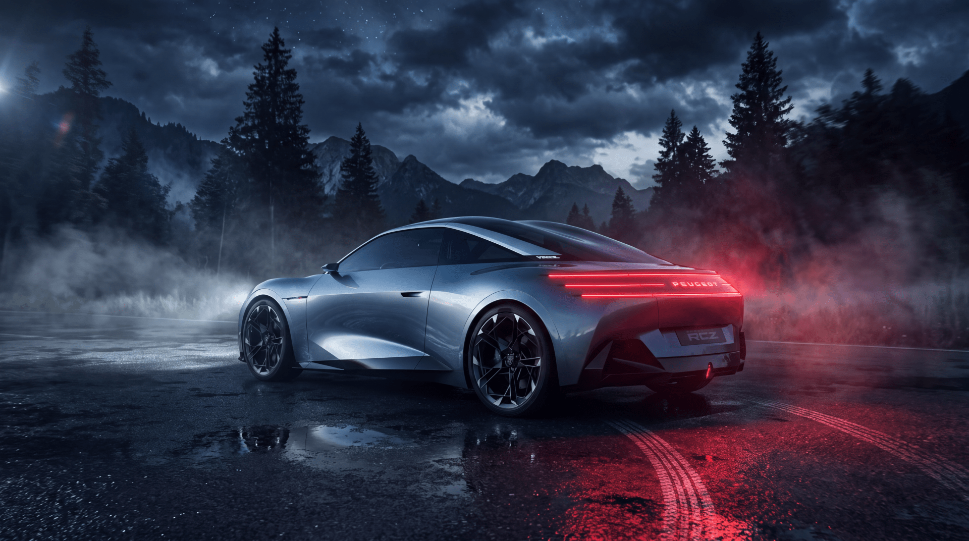 1920x1072 Peugeot RCZ Vision: 5K Midnight Drivex3072