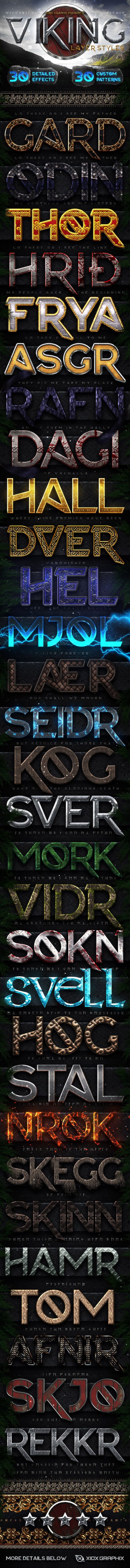 590x7129 Viking Text Effects