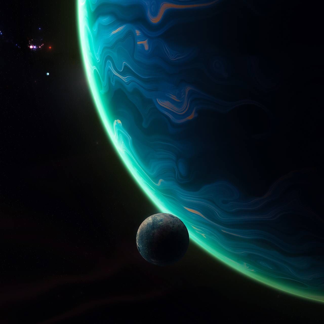 1280x1280 808 ideas. teal planet, XXXTentacion wallpaper cartoon, green and blue planet design