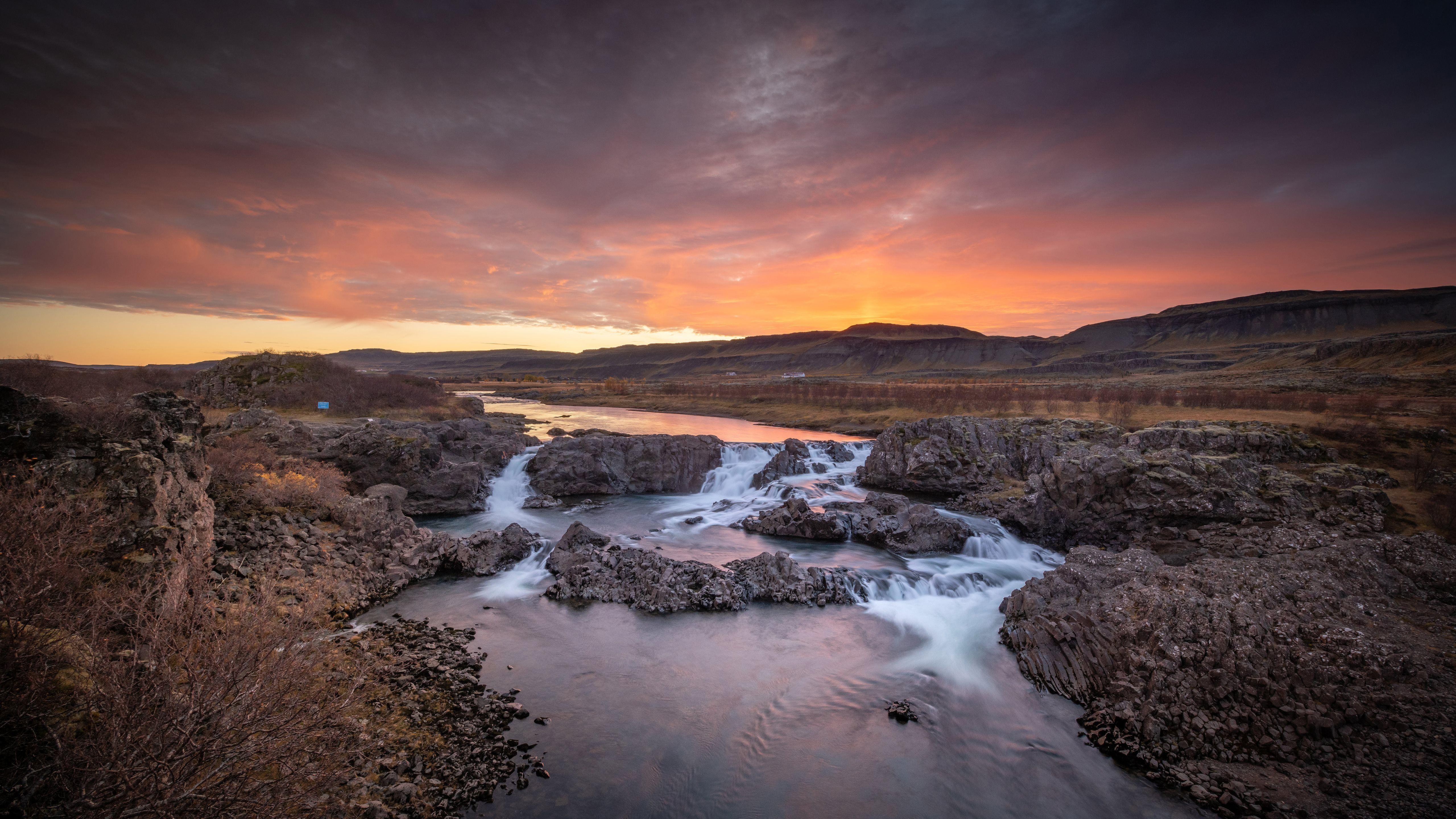 5120x2880 glanni iceland sunrise 8k MacBook Air Wallpaper Download