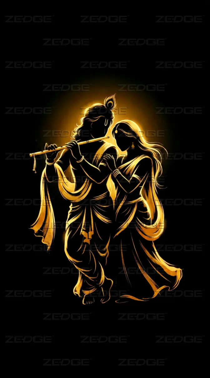 672x1206 Radha Krishna wallpaper by Hindu Spiritual Walls