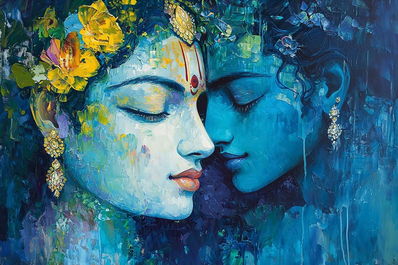 1347x897 Radha Krishna Wallpaper. Peel & Stick Premium Wallpaper
