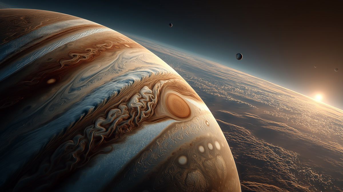 1200x673 Gas Giant Planet Mural Wallpaper for Modern Interiors