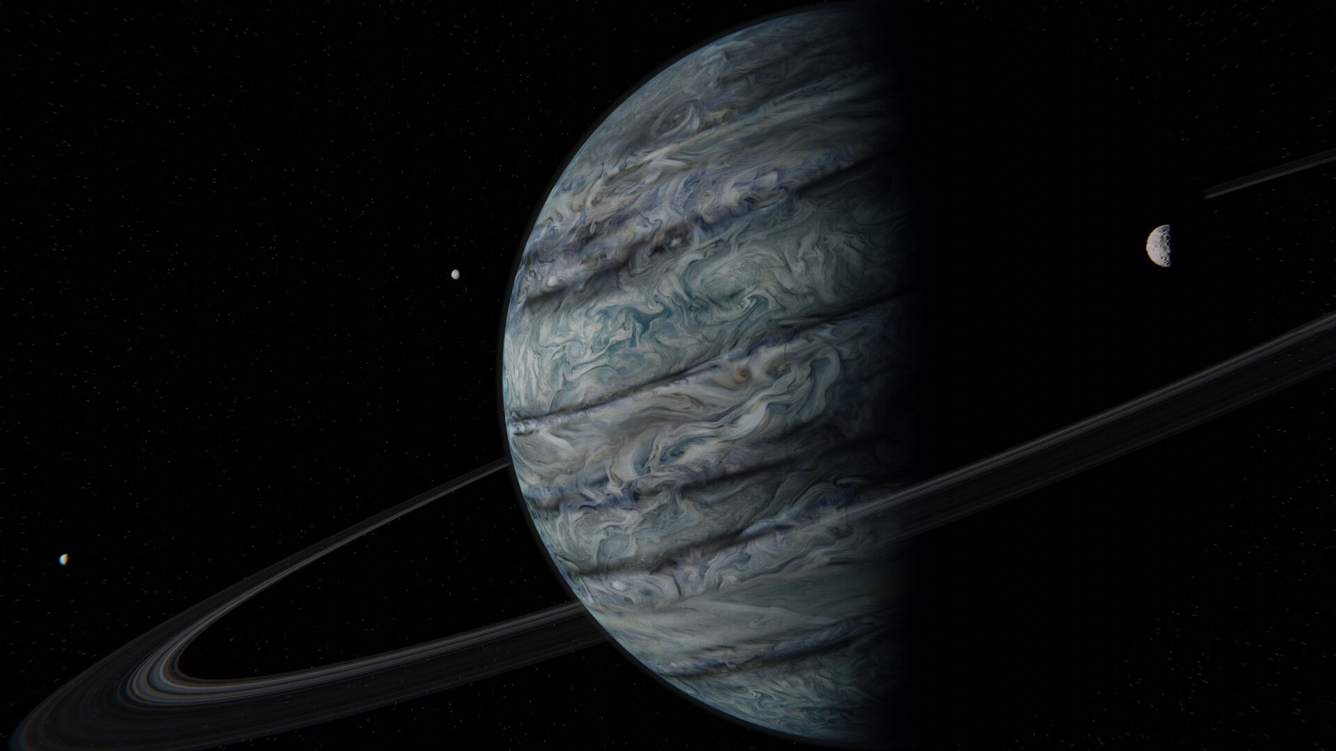 1920x1080 Gas Giant : Volumetric Planet/ Lighting Space Environment Study