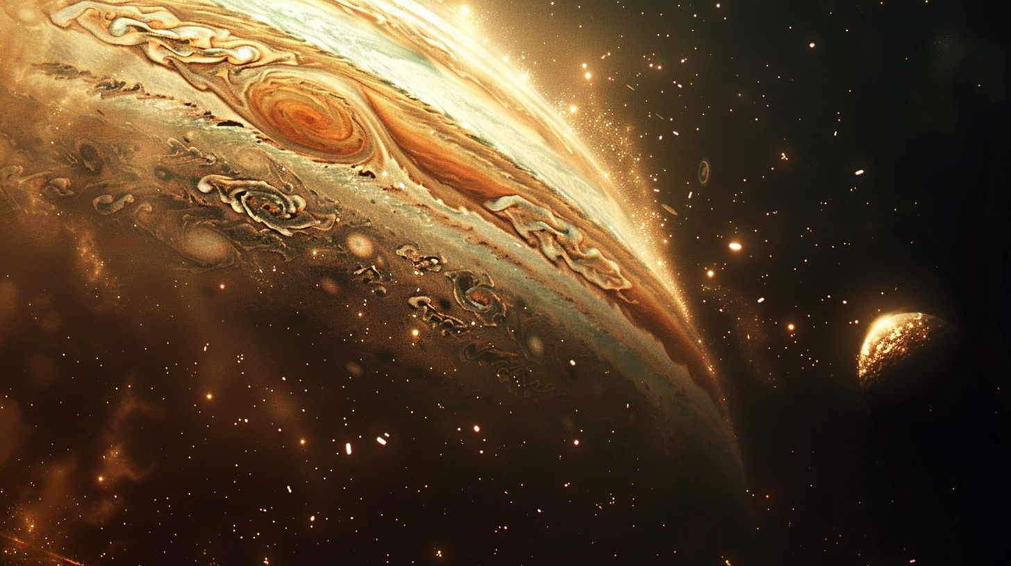 1456x816 Download Cosmic Gas Giant Image, Space, Planets