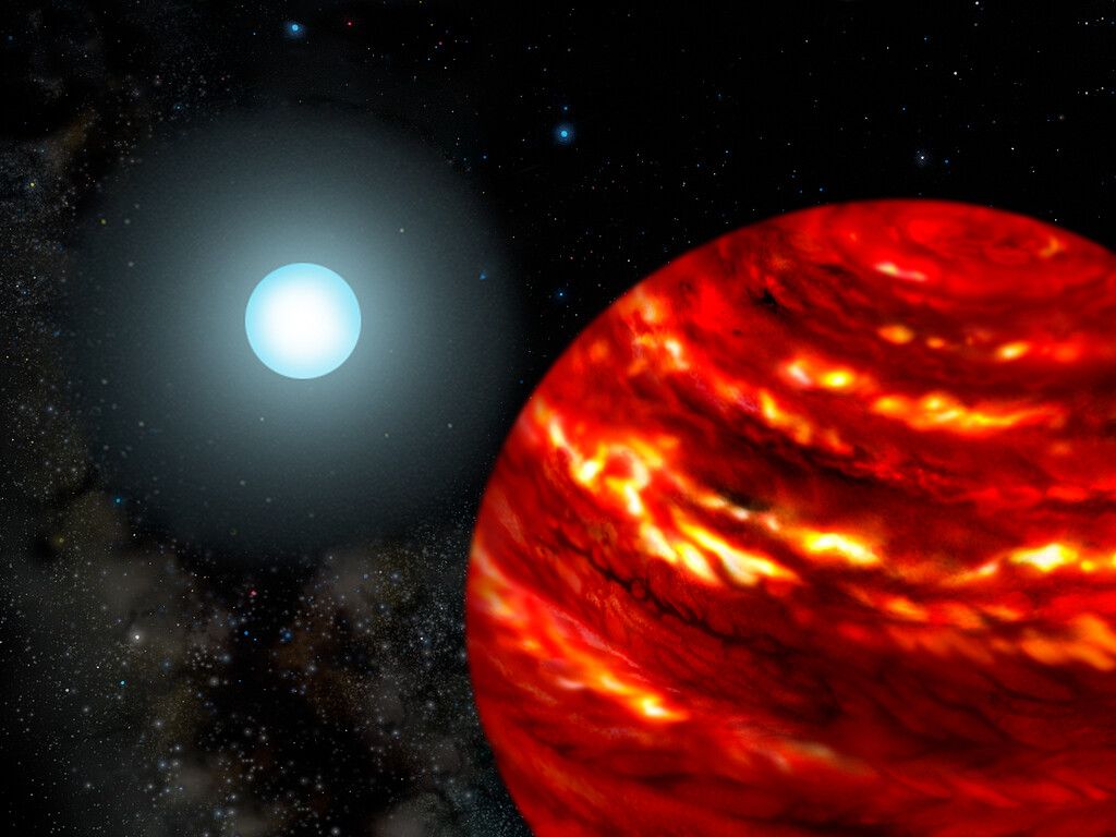 1024x768 Gas Giant Exoplanets Cling Close To Their Parent Stars
