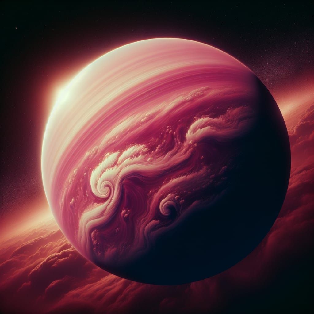1024x1024 A pink gas giant Gas Giant: Epic Space Art in 35mm St