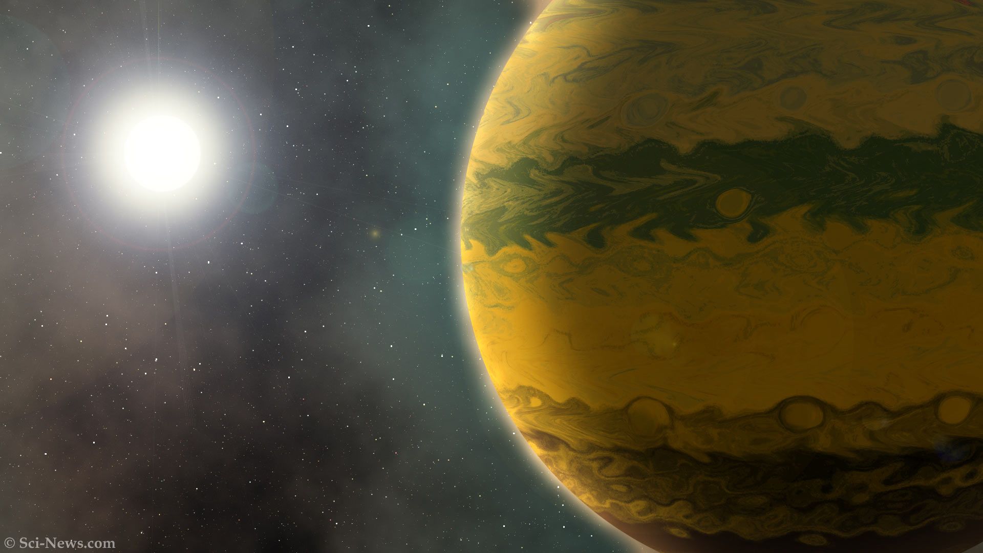 1920x1080 Warm Gas Giant Found Circling Young Active Star TOI 201. Astronomy. Sci