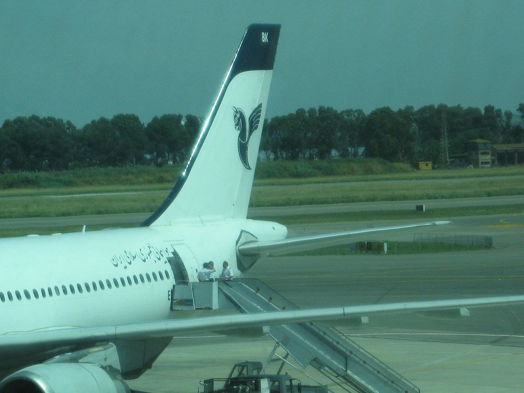 1024x768 Iran Air At Rome Airport. An Iran Air Aircraft At Rome Fium