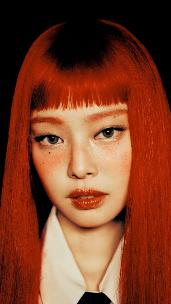 720x1280 Jennie Wallpaper 4K, Ruby red, Black background