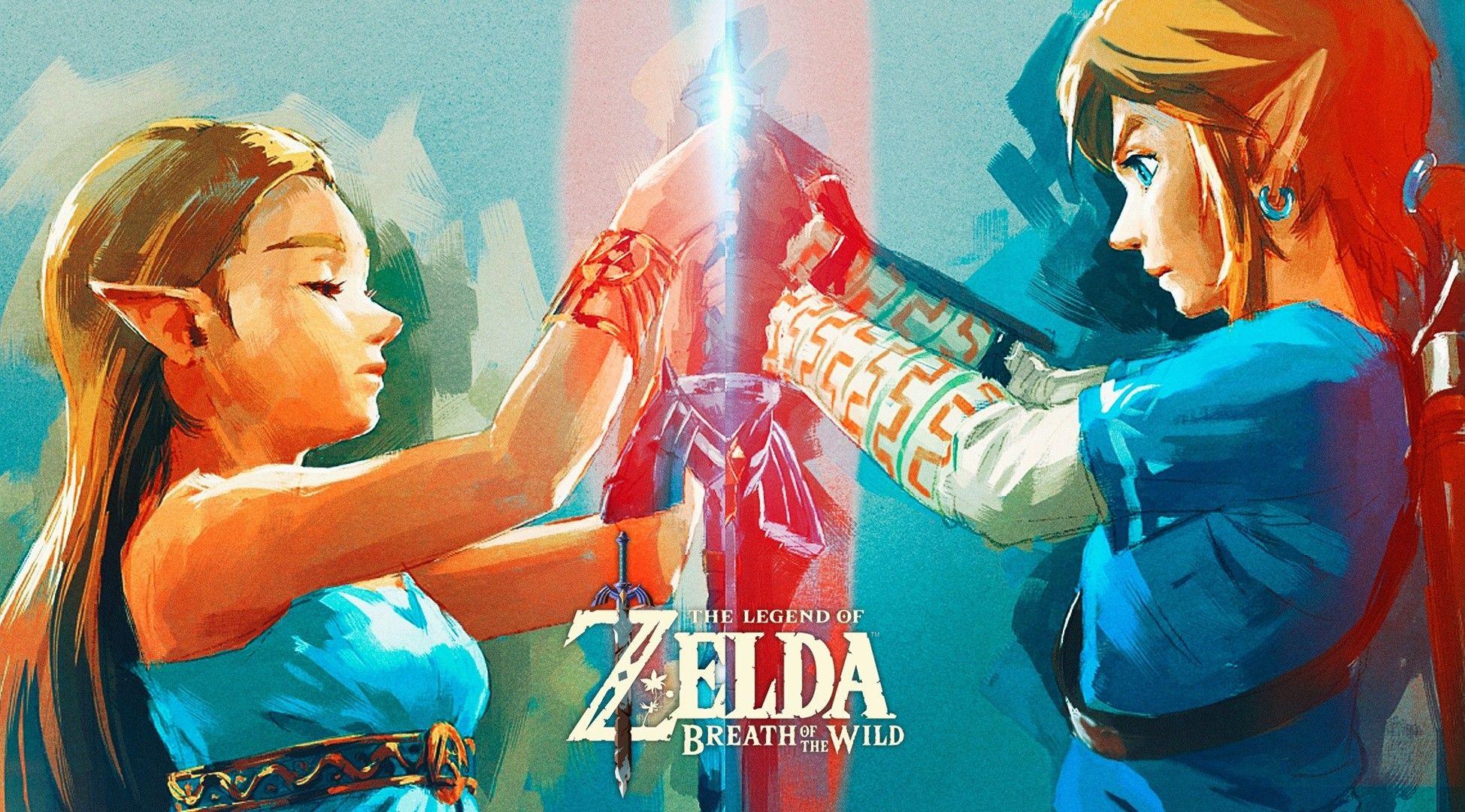 1949x1080 Link, Princess Zelda, The Legend of Zelda: Breath of the Wild, Nintendo Wallpaper HD / Desktop and Mobile Background