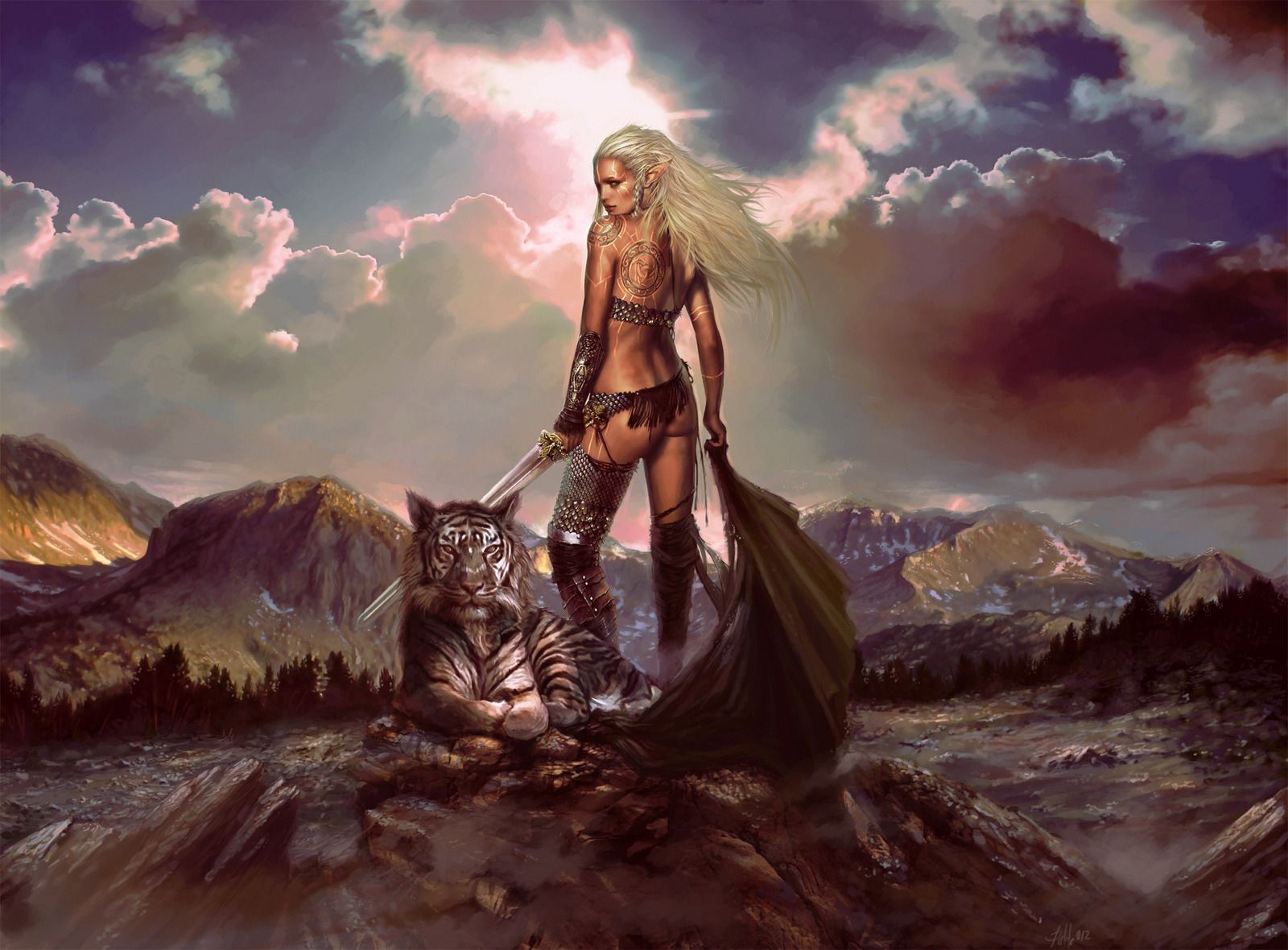 1600x1180 Viking Girl Wallpaper
