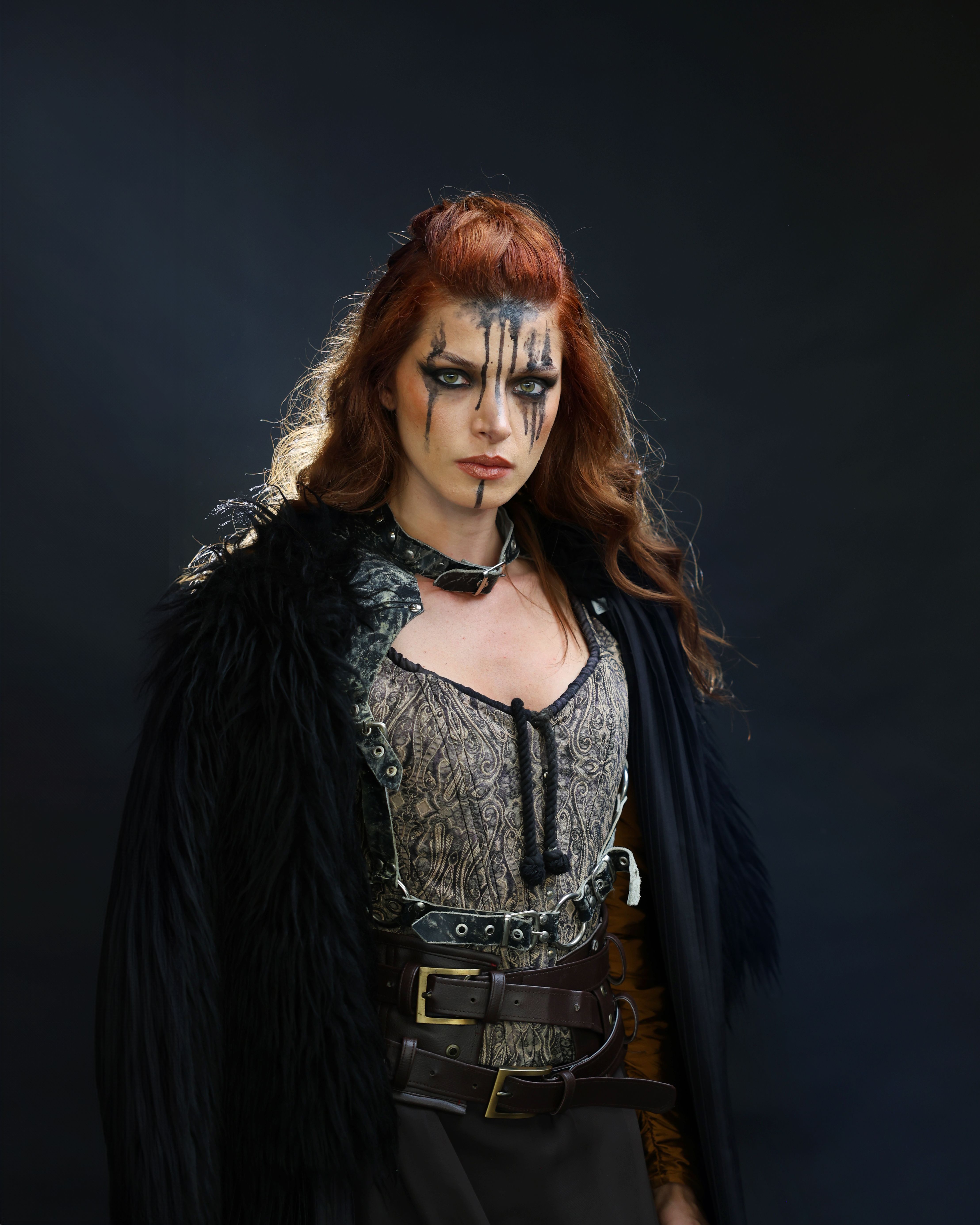 4433x5541 Viking Warrior Woman Portrait with Makeup · Free