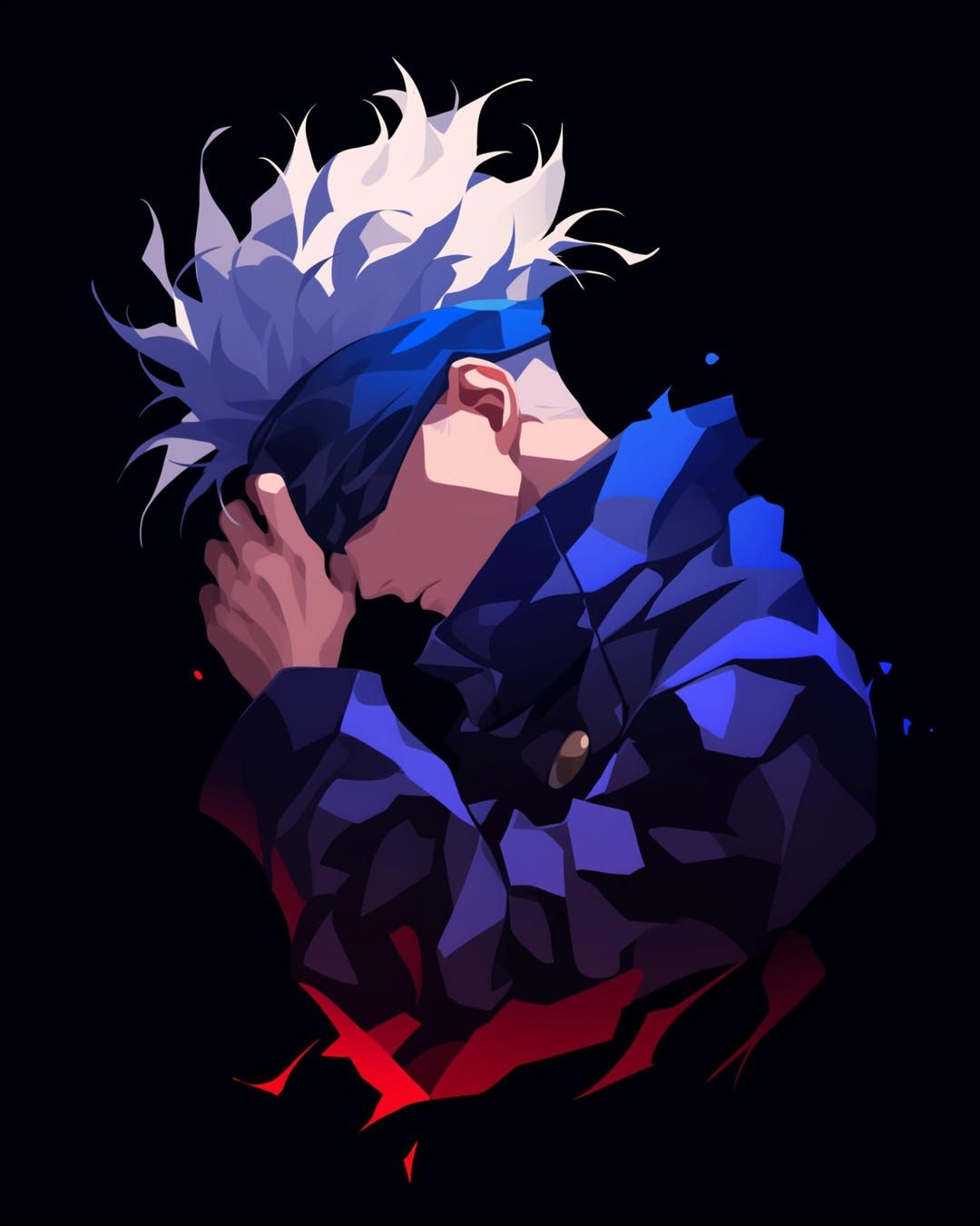 1080x1351 Gojo Satoru Origami Art: Jujutsu Kaisen 4K Wallpaper (4K Digital Download)
