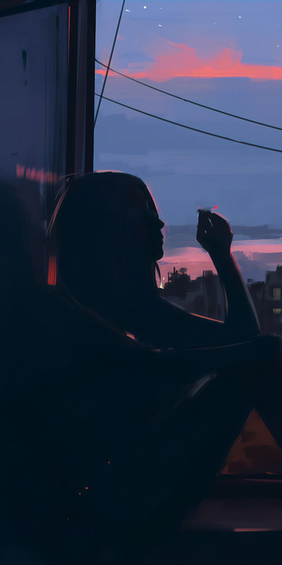 1080x2160 Smoking Window. Mobile Wallpaper Mobile Walls