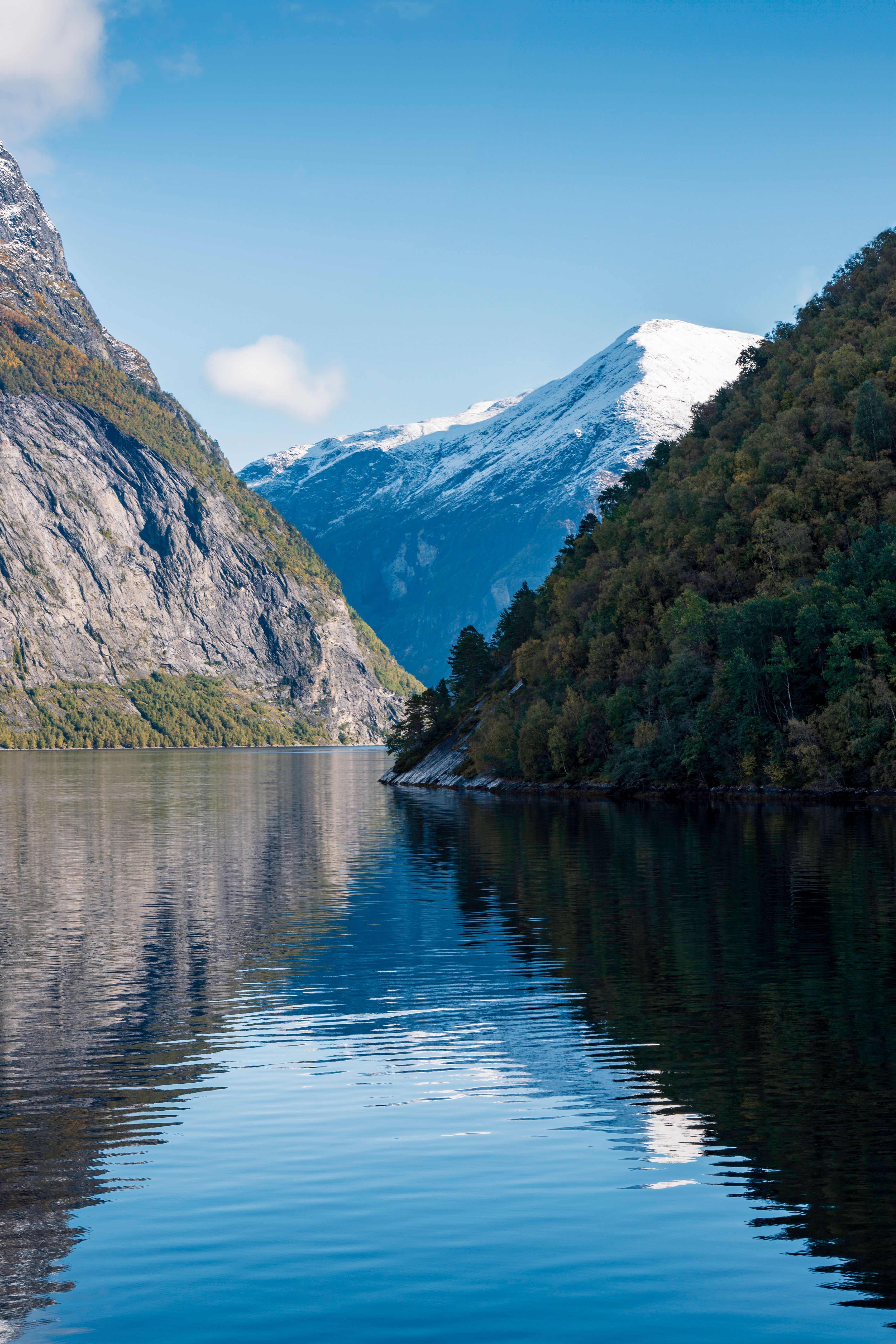 4334x6500 Stunning View of Norwegian Fjord in Summer · Free