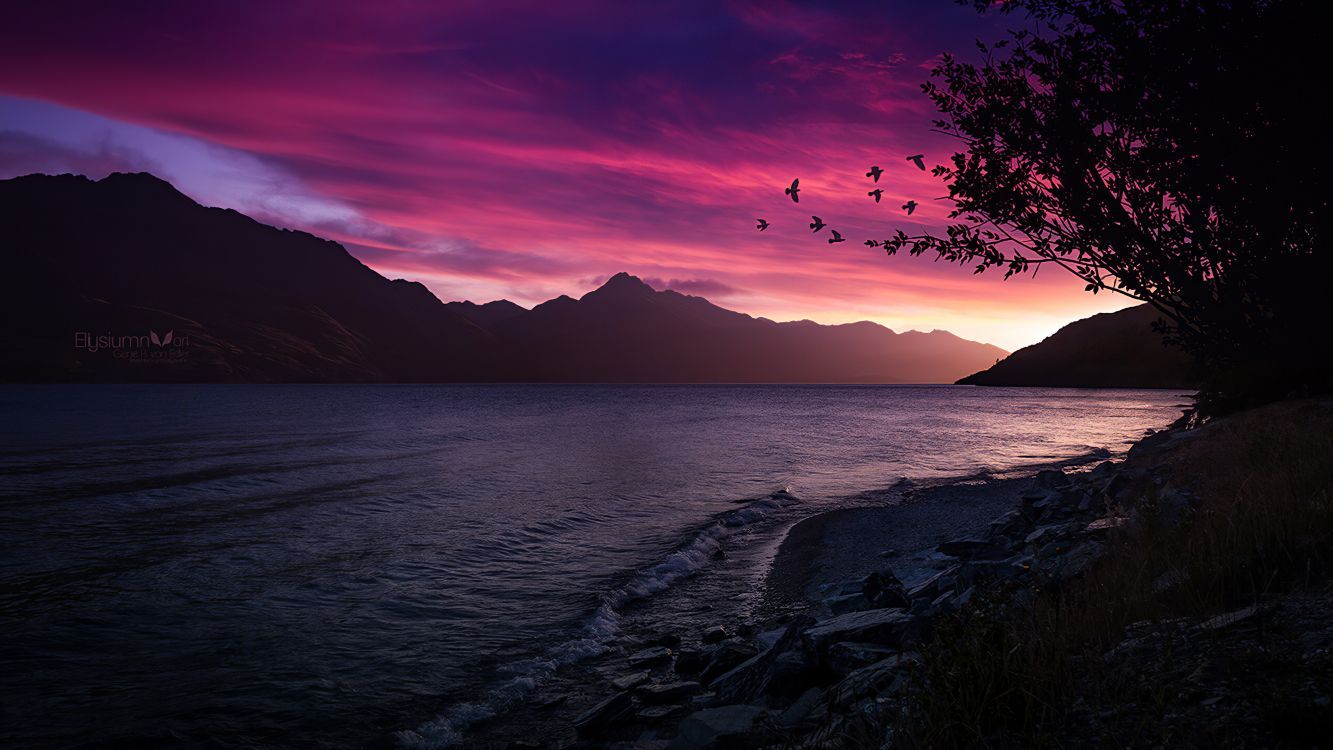 1333x750 Wallpaper Natural Landscape, Horizon, Loch, Ocan, Fjord, Background Free Image