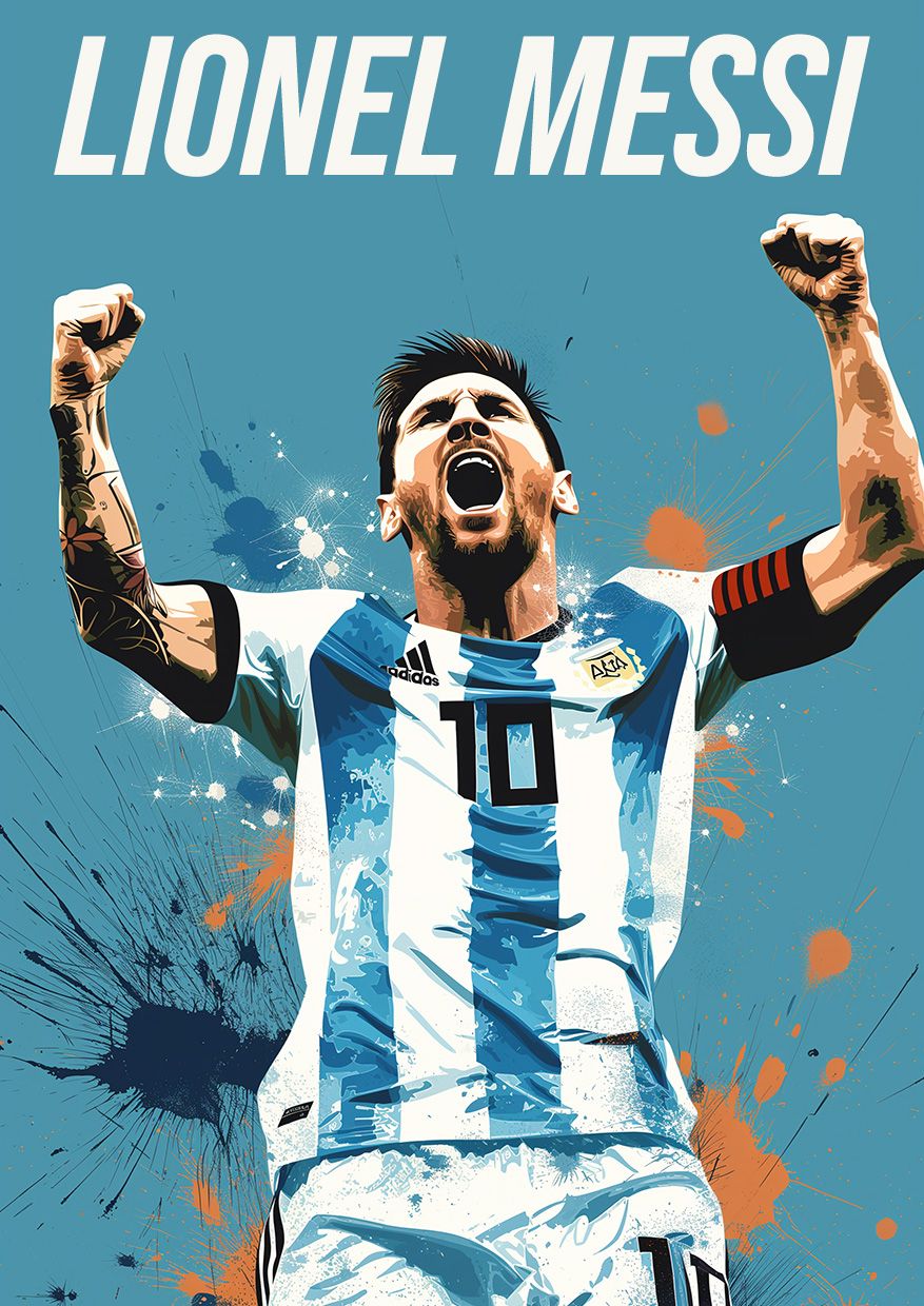 877x1240 Lionel Messi Argentina poster, wallpaper, digital download