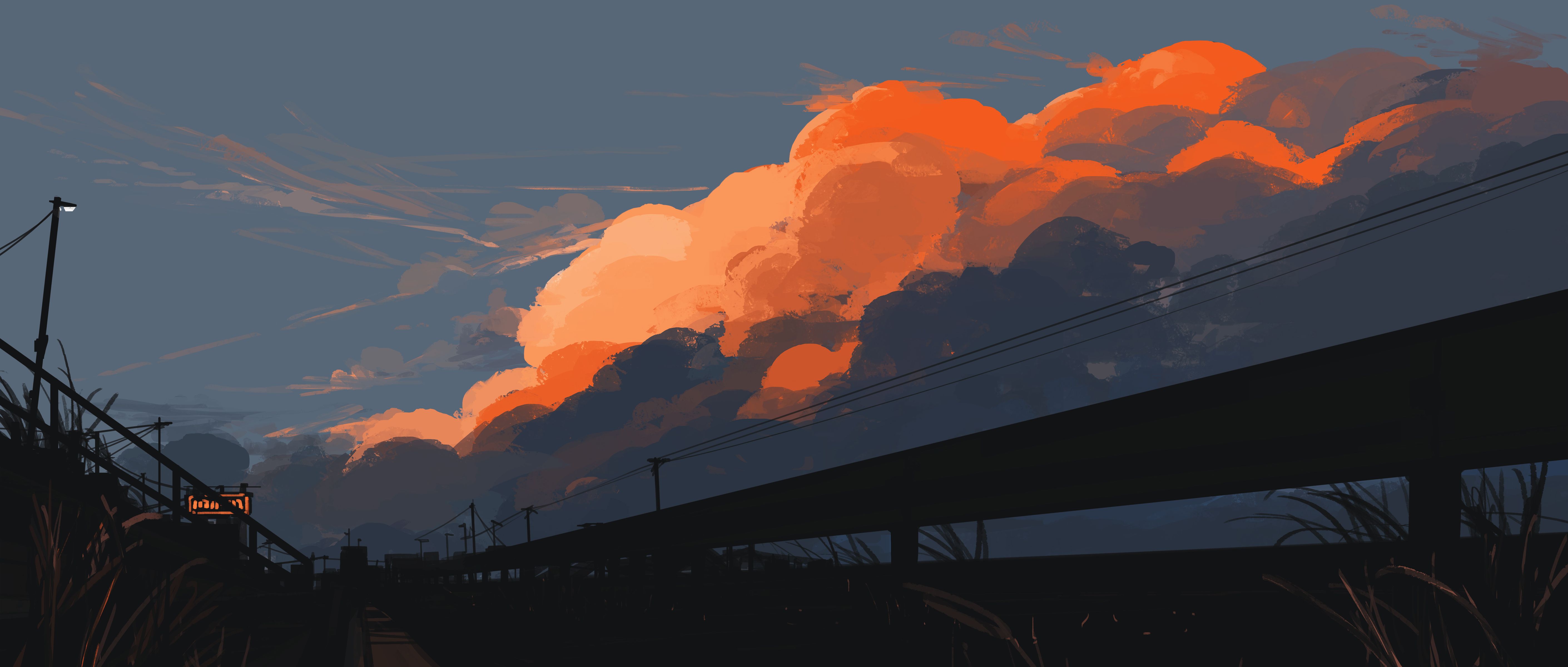 5640x2400 Sfondi di tramonti mozzafiato alta risoluzionex2400