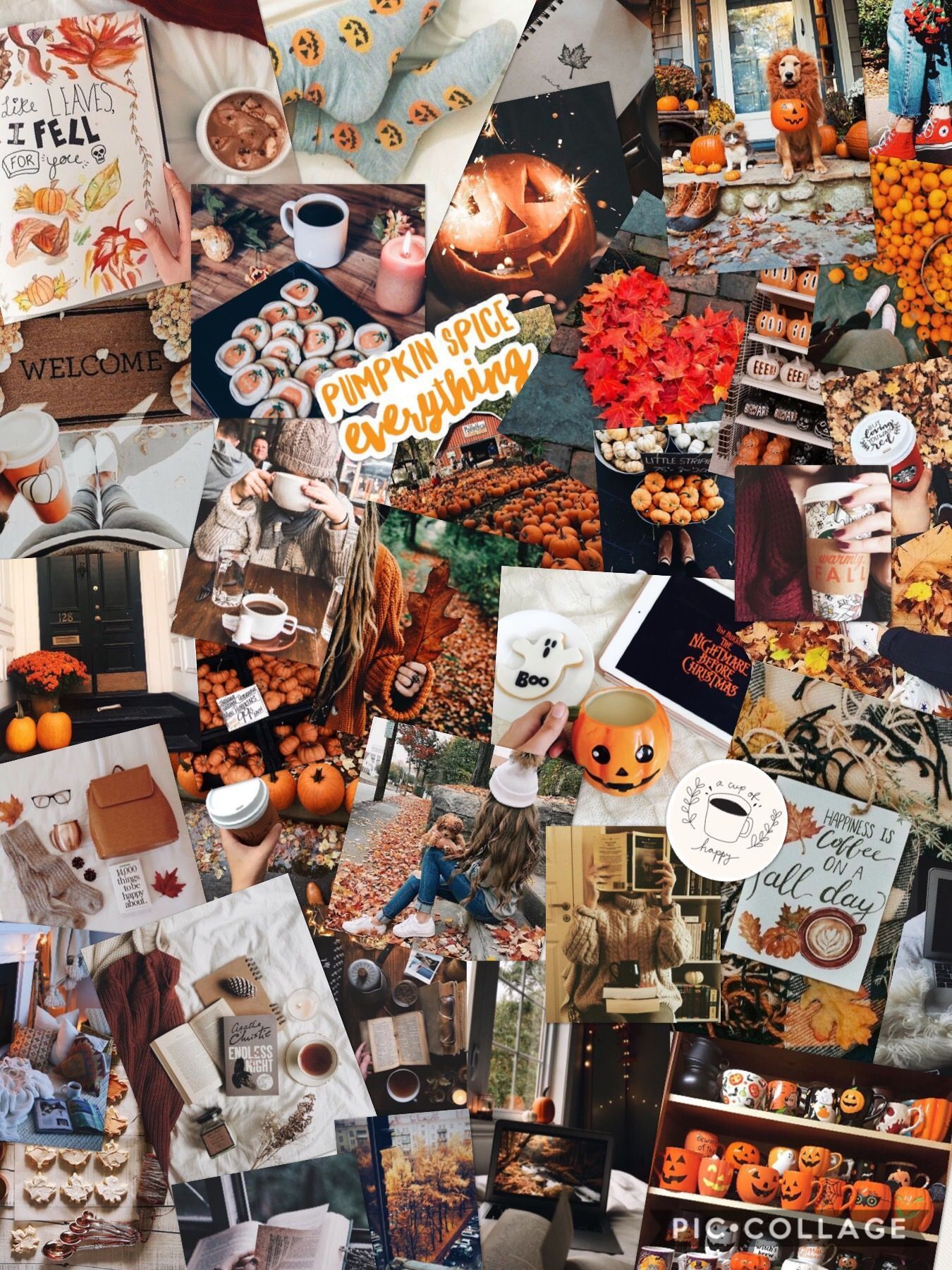 1350x1800 Autumn Collage iPad Wallpaper