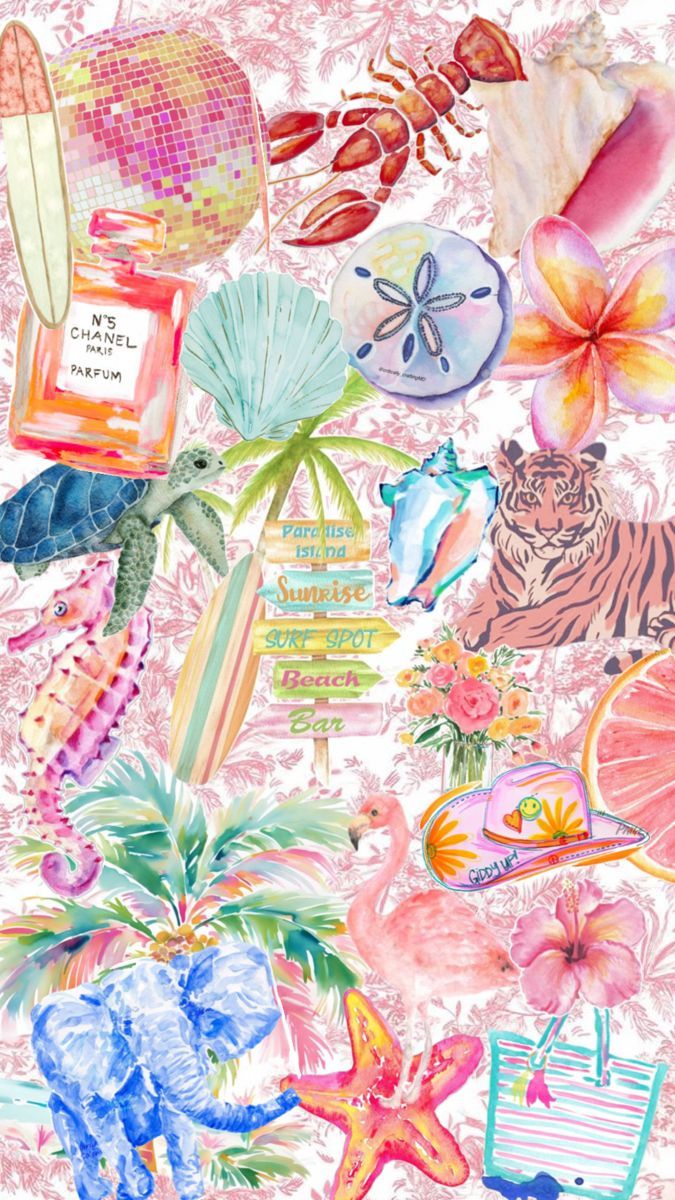 675x1200 Beachy collage!. iPad wallpaper aesthetic horizontal collage summer, iPhone wallpaper preppy, Cute aesthetic preppy