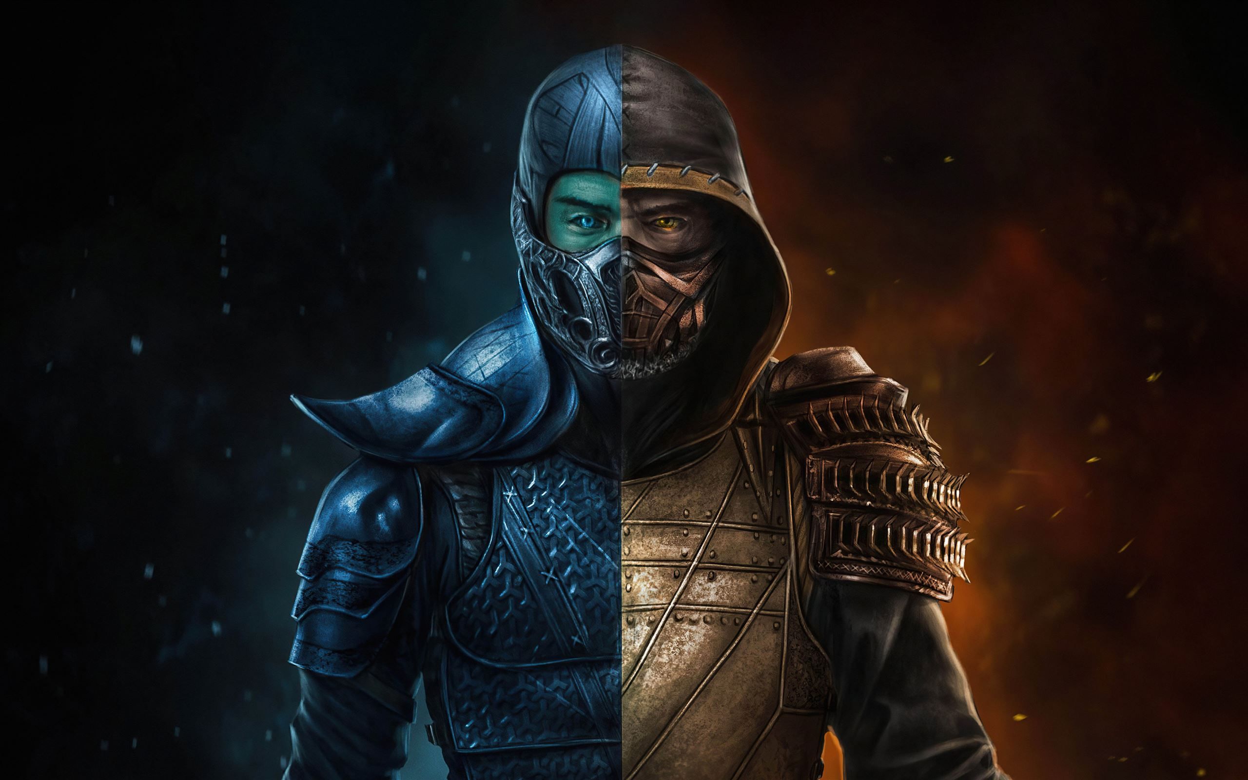 2560x1600 subzero and scorpion mortal kombat movie art MacBook Air Wallpaper Download