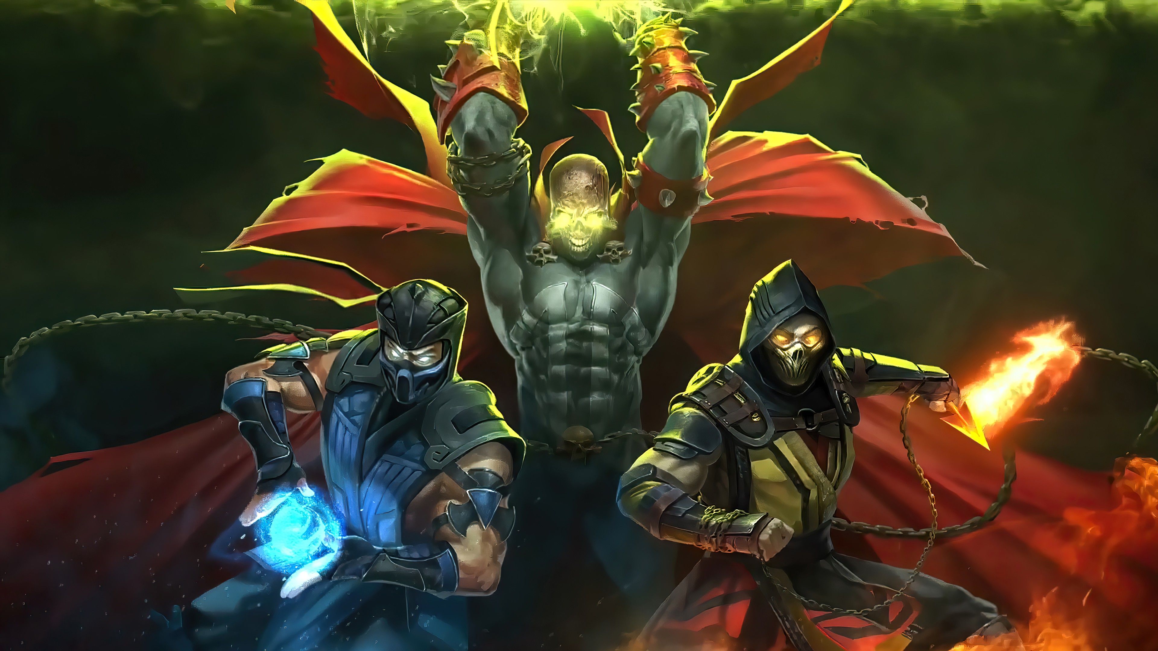 3840x2160 Scorpion Spawn Sub Zero 4K HD Mortal Kombat 11 Wallpaper