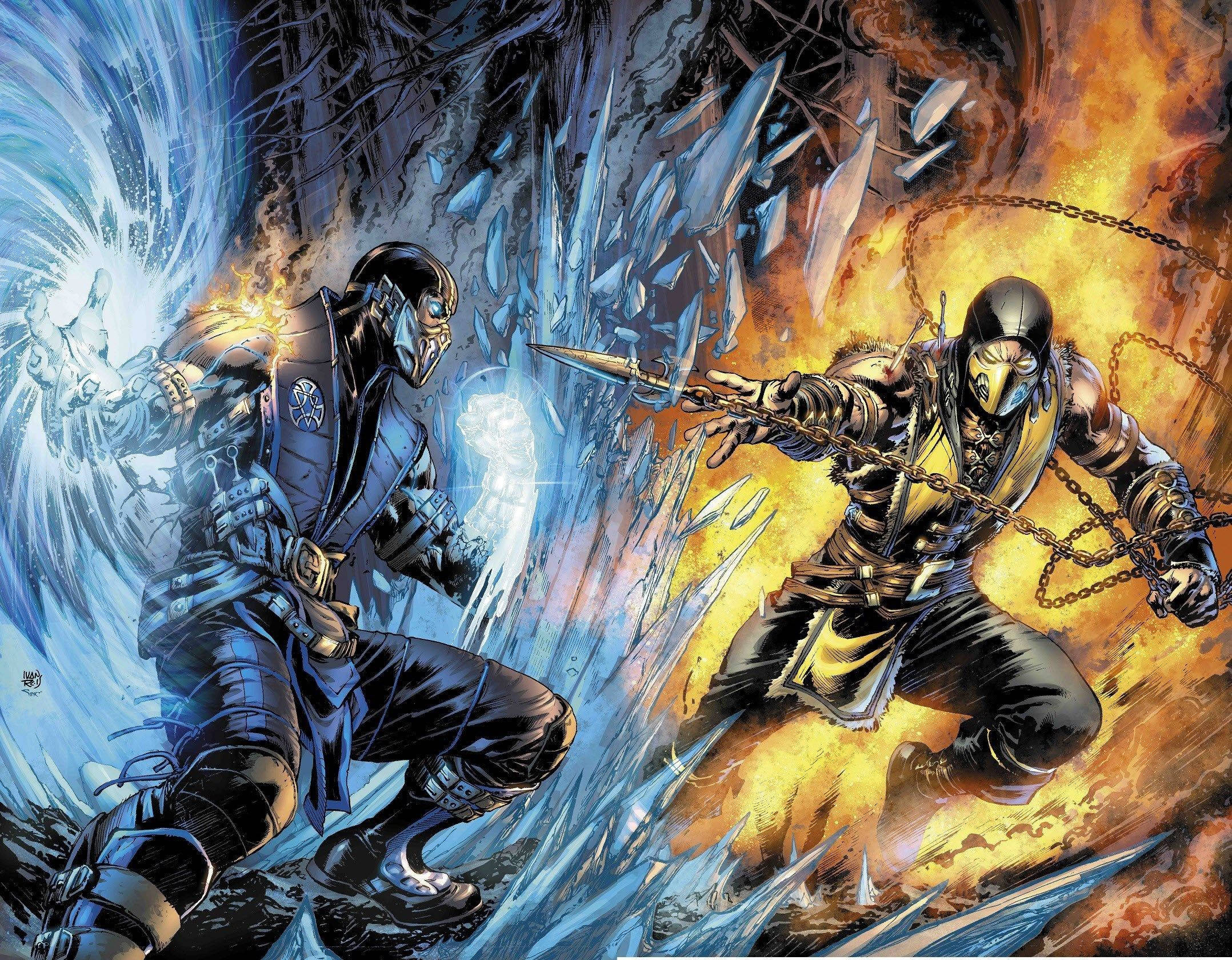 2156x1680 Download Mortal Kombat Scorpion Vs Sub Zero 2D Wallpaper