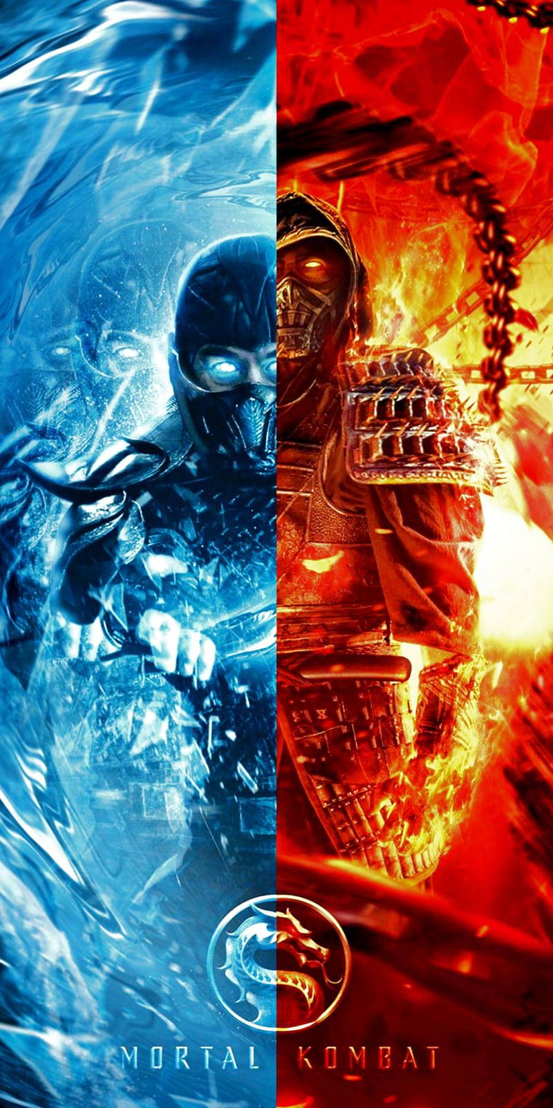 800x1601 Download Brilliant Mortal Kombat Scorpion Vs Sub Zero Wallpaper