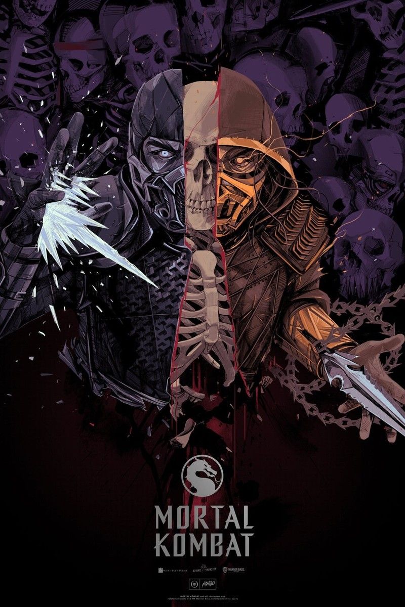 800x1200 Mondo Mortal Kombat By Oliver Barrett Print Poster X 170 Scorpion Sub Zero Art