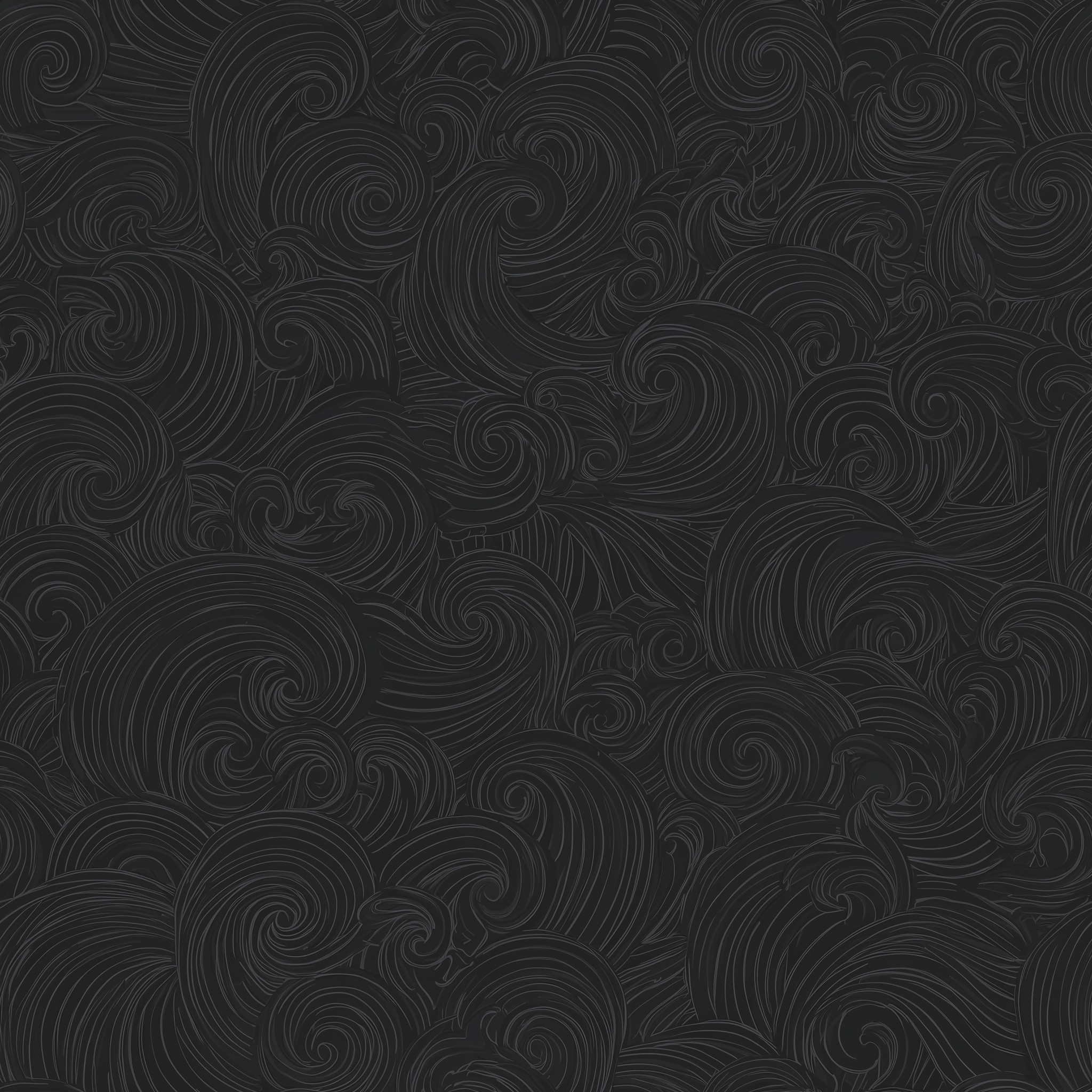 2048x2048 Black Abstract Wave Pattern Wallpaper Textured Swirl Line Art Modern B