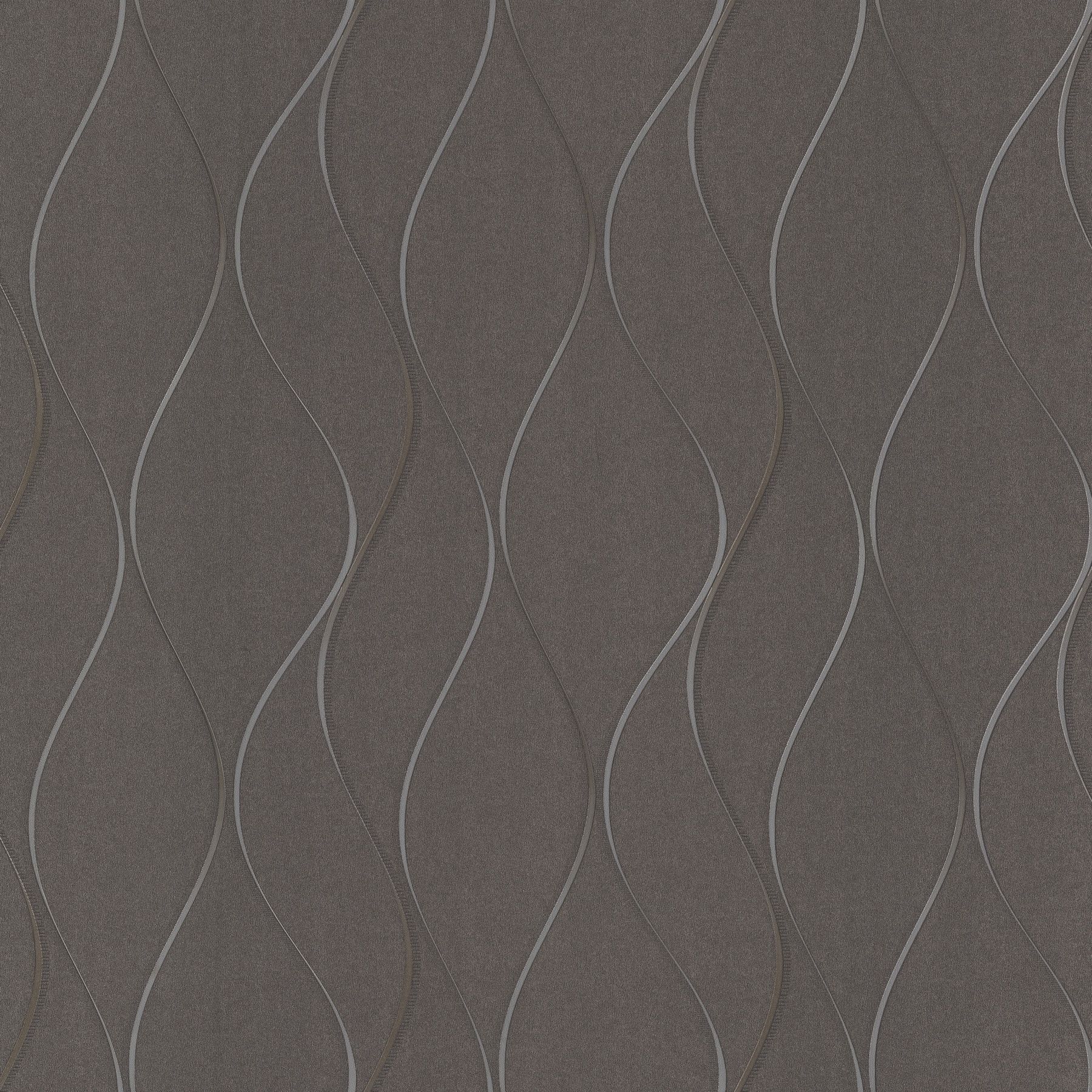 1800x1800 Dazzling Dimensions Wavy Stripe 33' x 21 Wallpaper Roll York Wallcoverings Color: Black / Brushed Metallic Pewter / Metallic Silver
