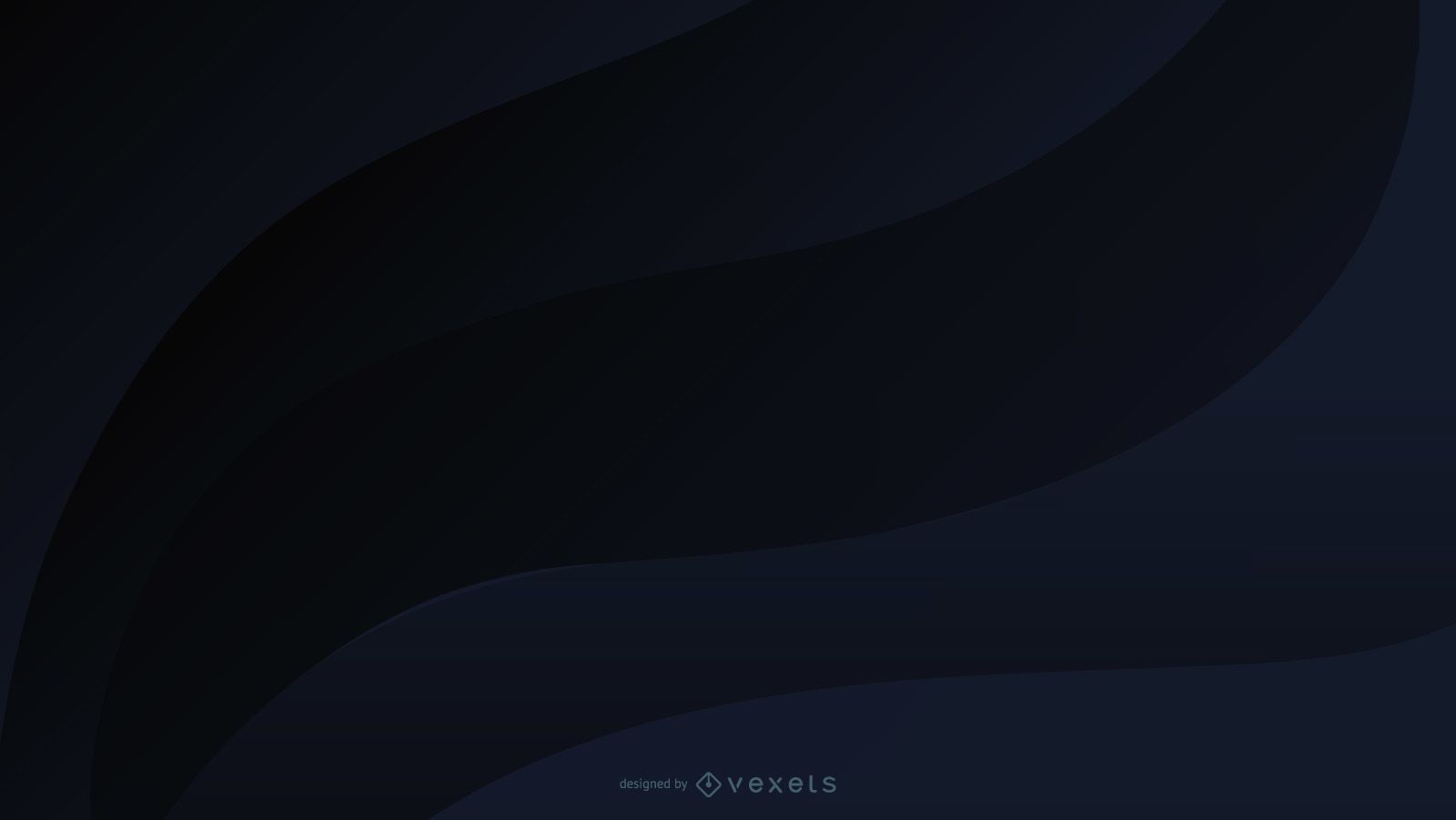1600x901 Black Abstract Wavy Background Vector Download