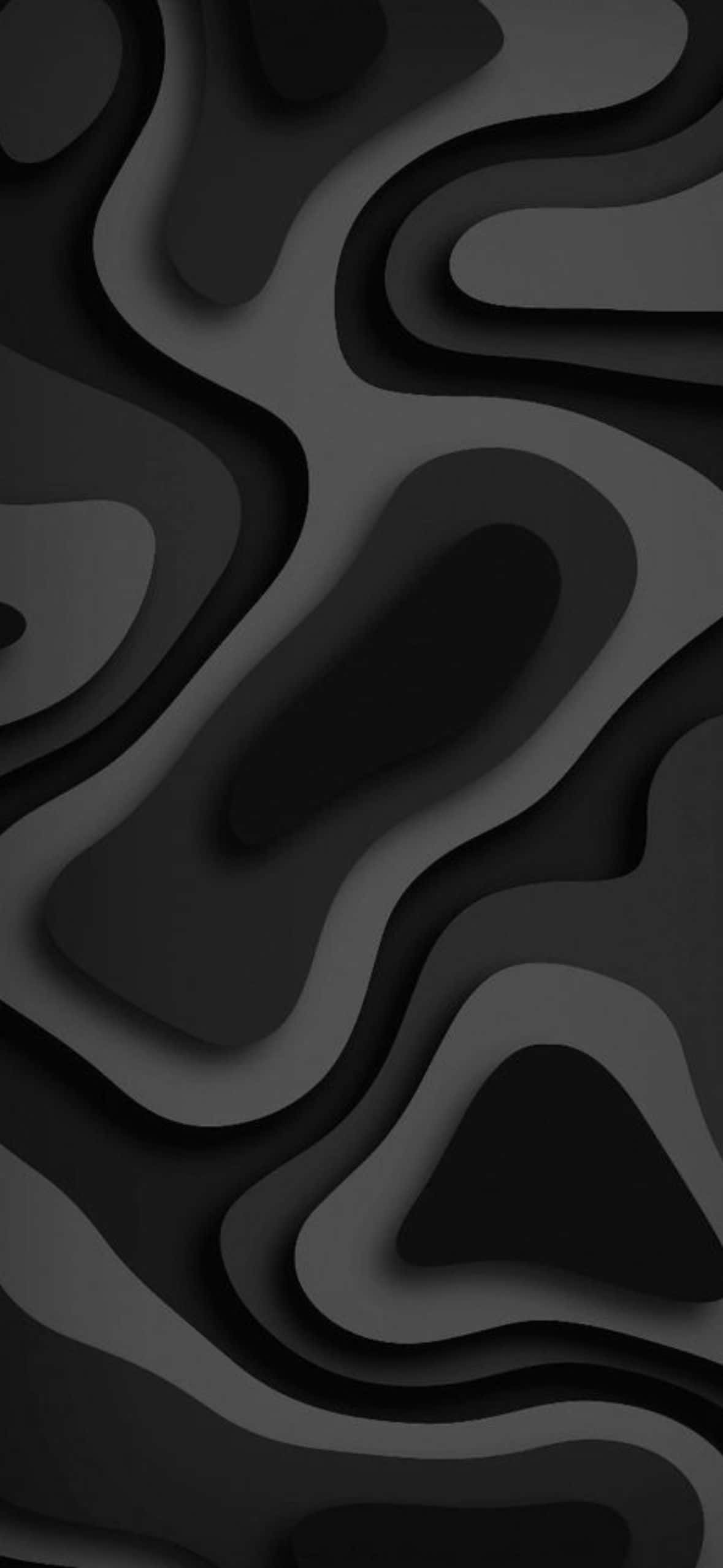 1179x2556 Download Abstract Black Waves Pattern Wallpaper