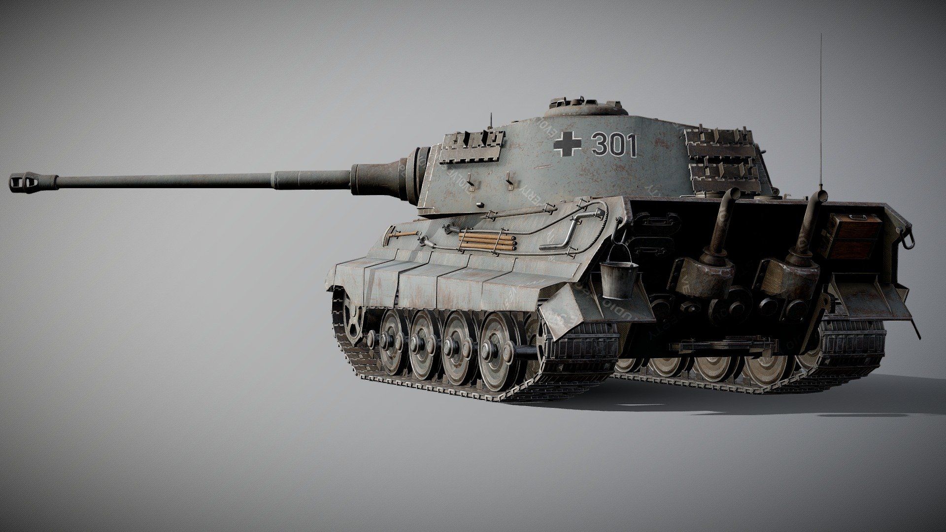 1920x1080 Tiger II Battle Tank model by Gerhald [fafecf2]