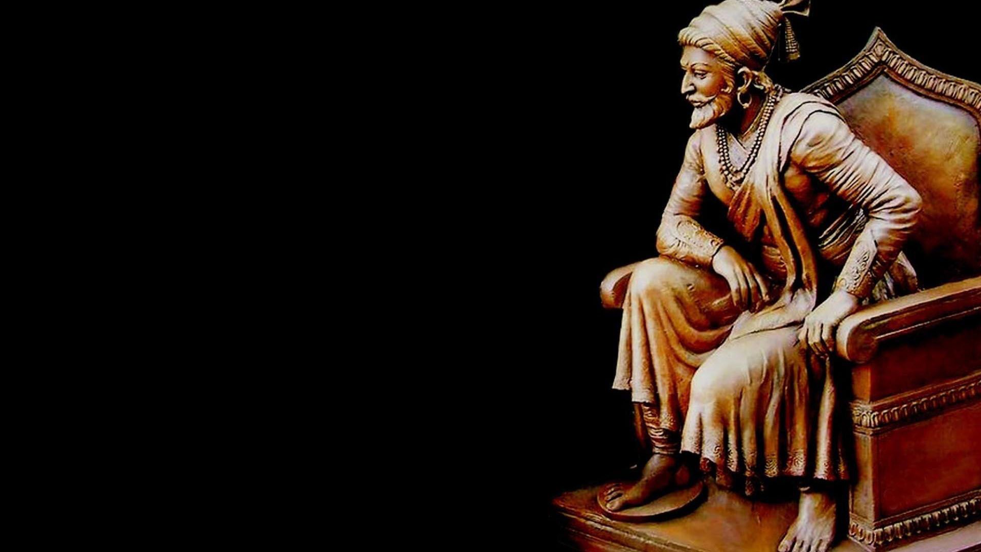 1920x1080 Shivaji Maharaj In Black Background HD Shivaji Maharaj Wallpaper