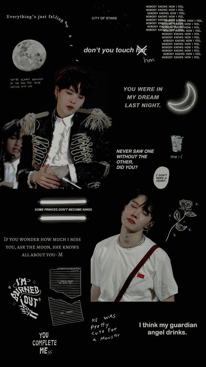 720x1280 Yoonseok Black Aesthetic Wallpaper Credits To Twitter Bangtanwpapers #Hoseok #Jhope #Suga #Yoongi