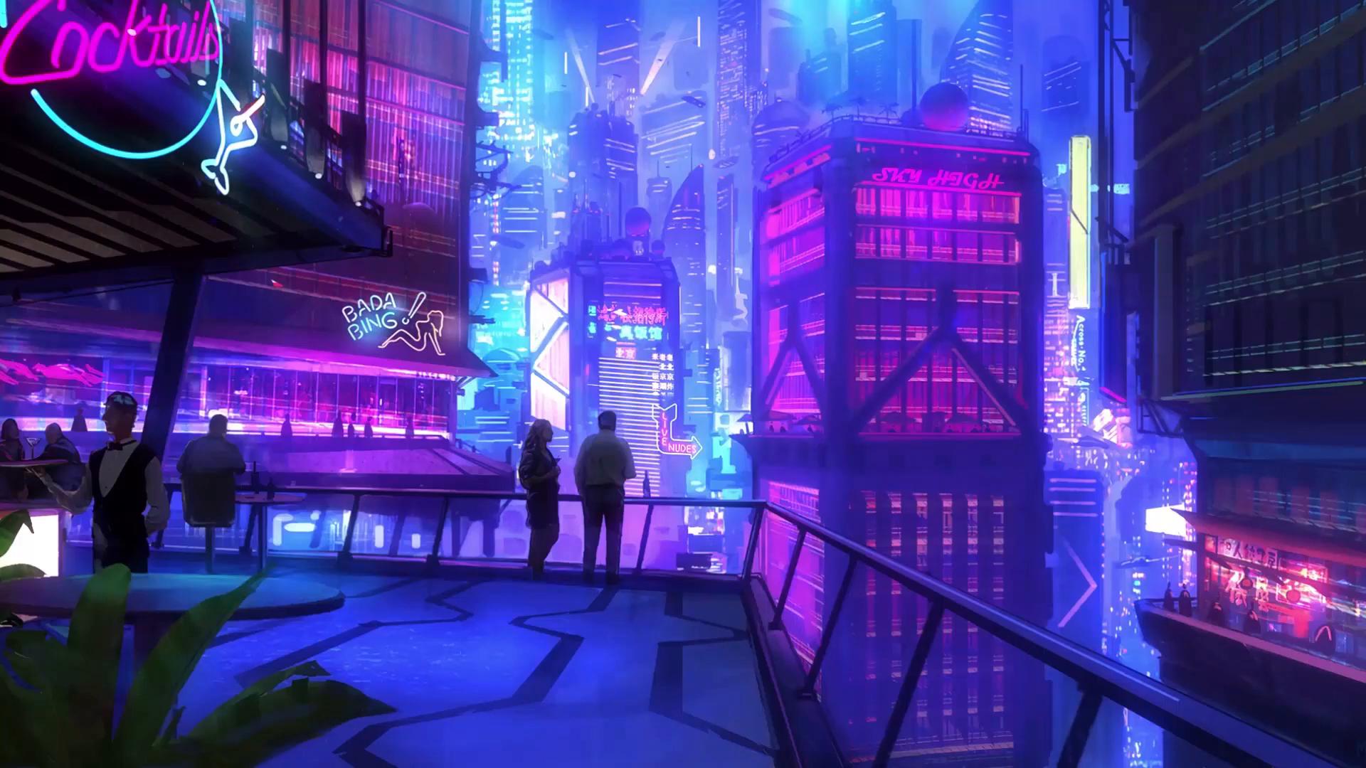 1920x1080 Neon City's Charms Live Wallpaper