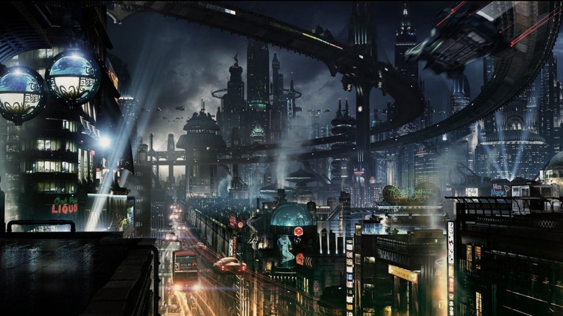 1920x1080 Dystopian City Wallpaper