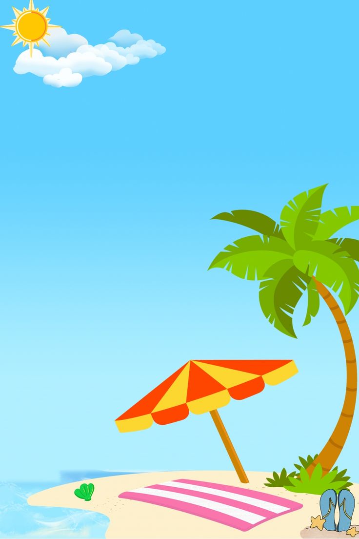 736x1104 Summer Refreshing Beach Theme Background Wallpaper Image For Free Download