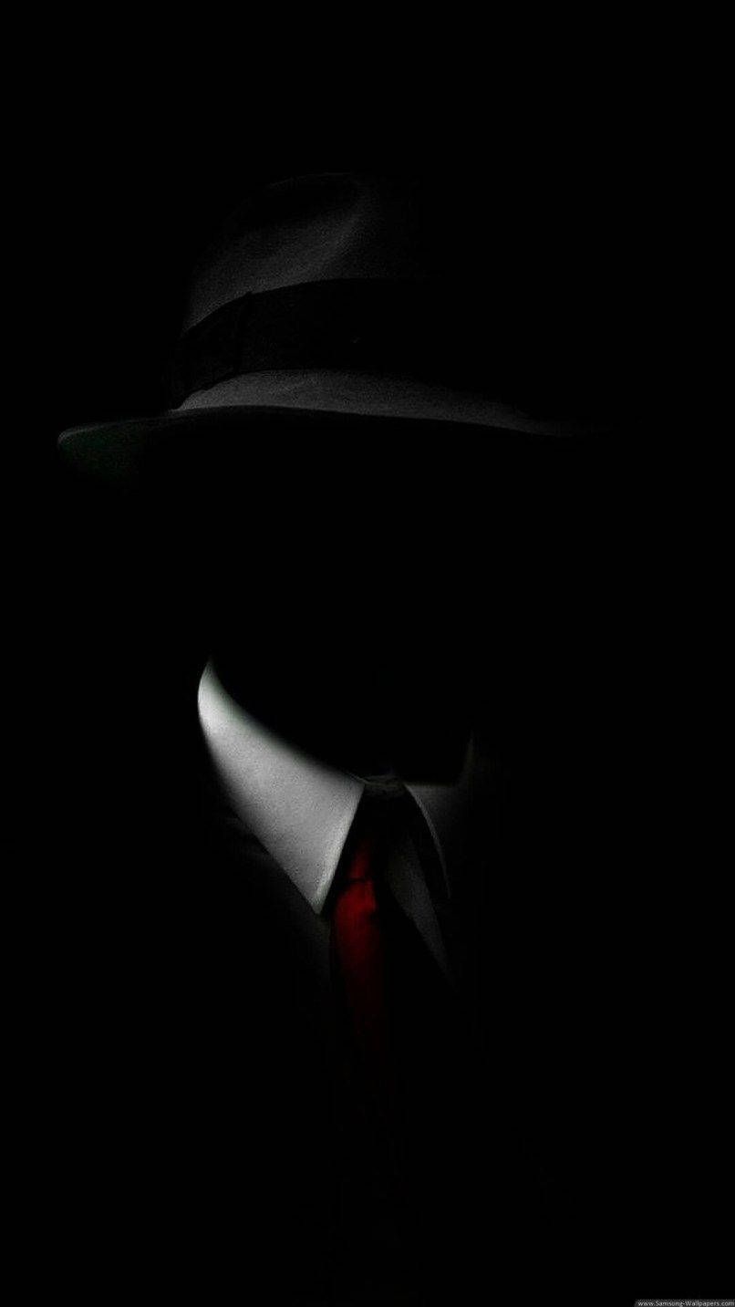 806x1433 Download Black Android Mystery Man Wallpaper