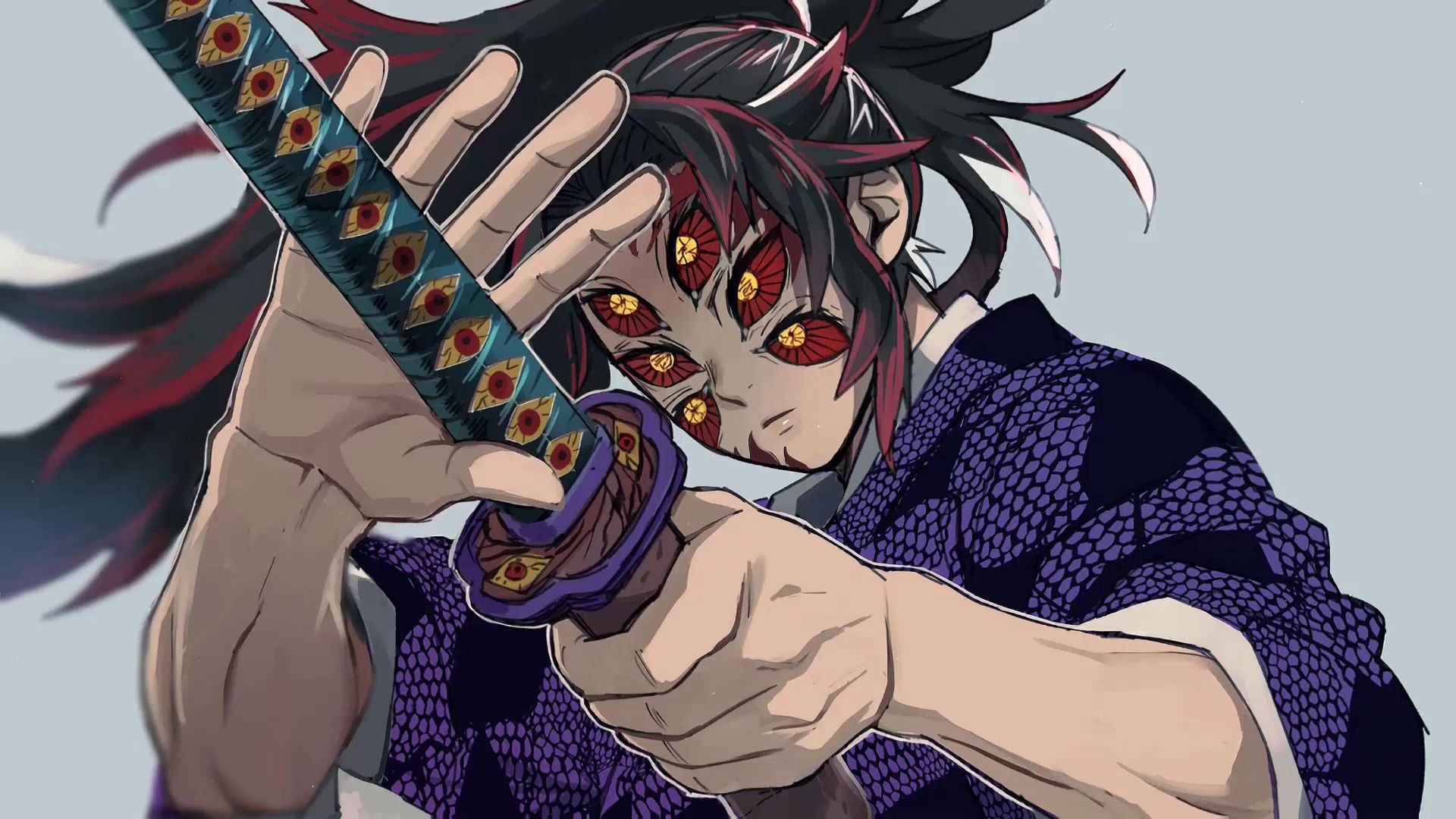 1920x1080 Kokushibo Moon Breathing Kimetsu No Yaiba Live Wallpaper