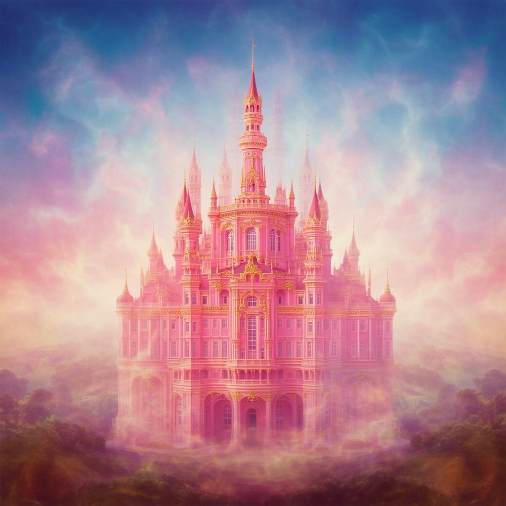 1024x1024 ▫️▫️▫️▫️▫️ Pink Royal Castle in Double Exposure S