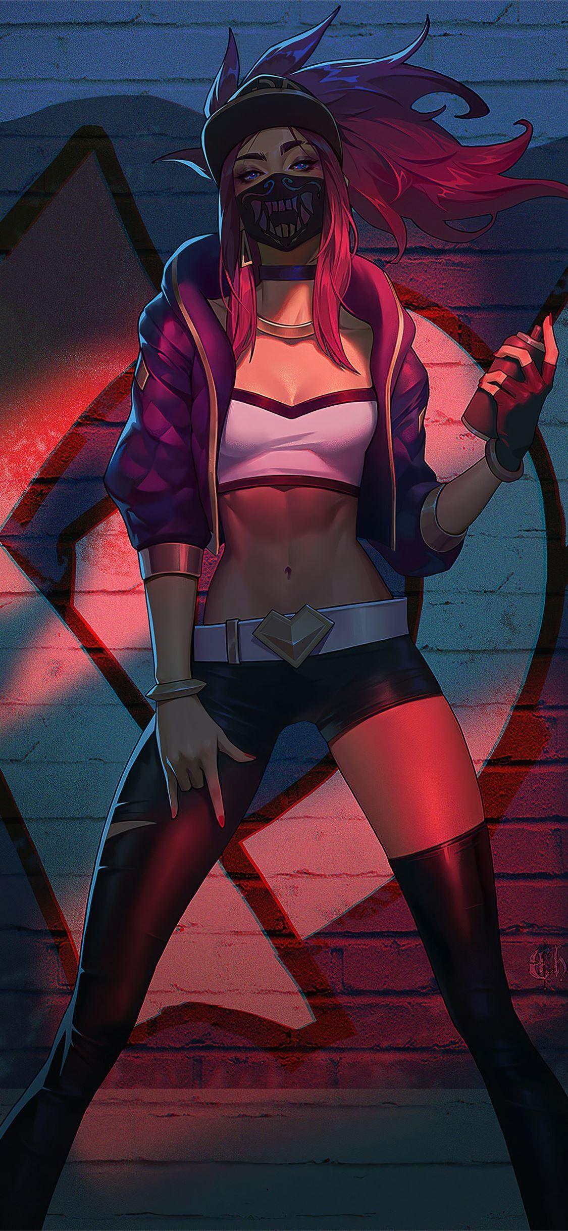 1125x2436 kda akali with spray 4k #AkaliLeagueOfLegends #LeagueOfLegends #games #Artstation #ar. League of legends comic, Champions league of legends, Lol league of legends