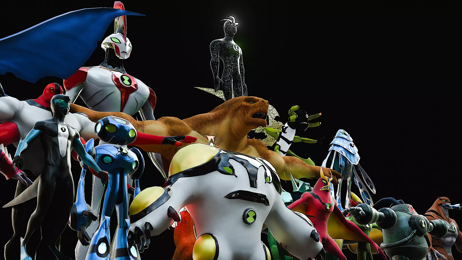 1920x1080 Ben 10 All Alien Transformations 3D Models Pack 3D model rigged