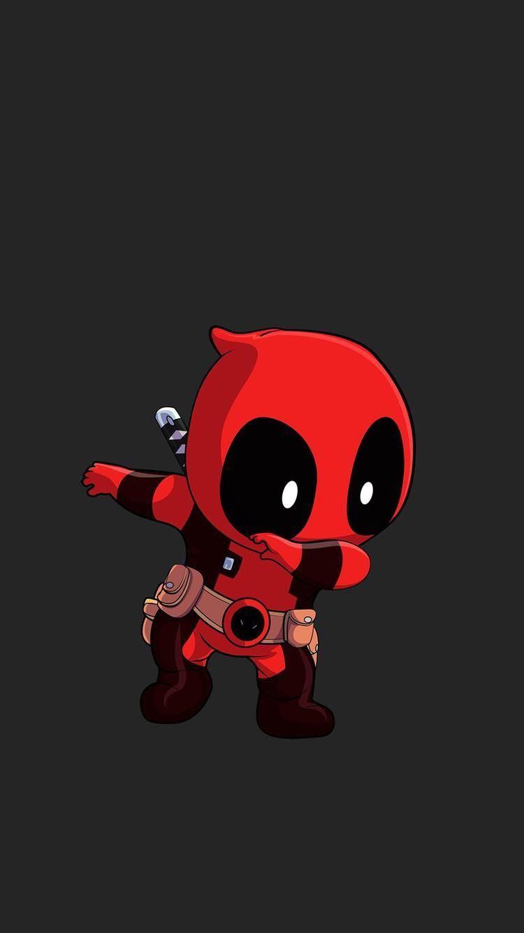 750x1334 Cute Deadpool Wallpaper