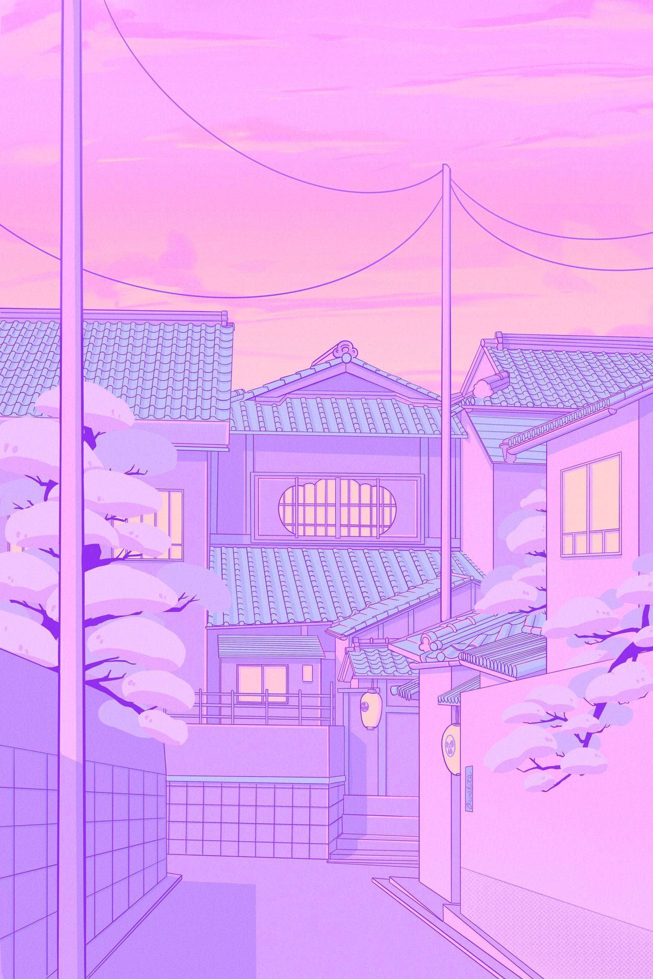 1280x1920 Download Pastel Aesthetic Anime Scenery Wallpaper